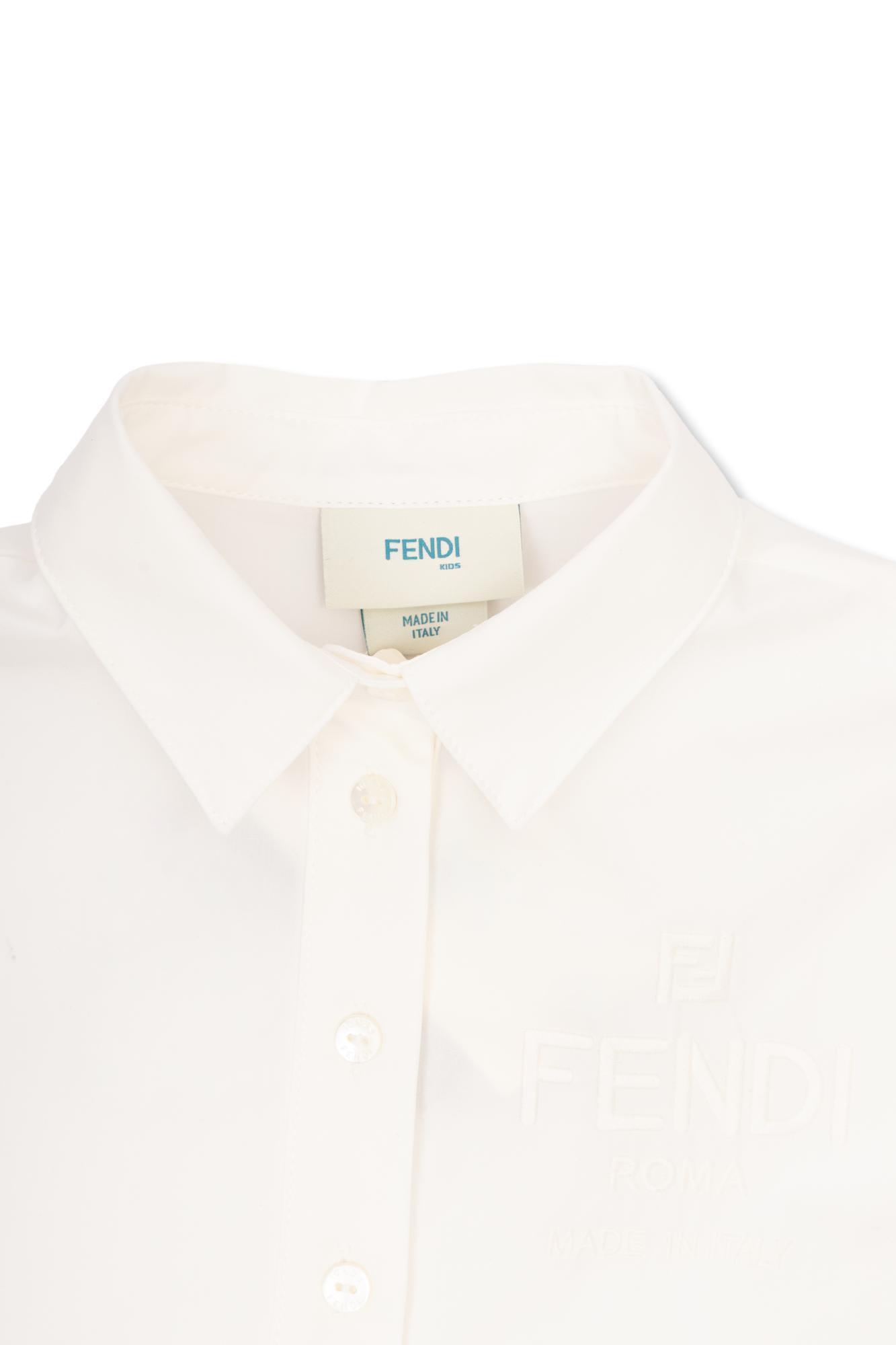 Shop Fendi Kids Monogrammed Dress
