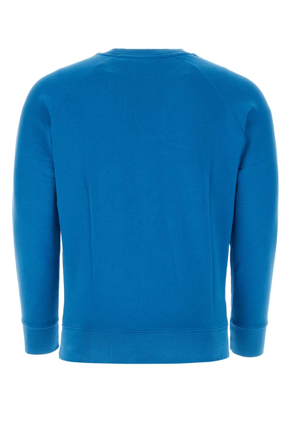 Shop Maison Kitsuné Cerulean Blue Cotton Sweatshirt In Sapphire