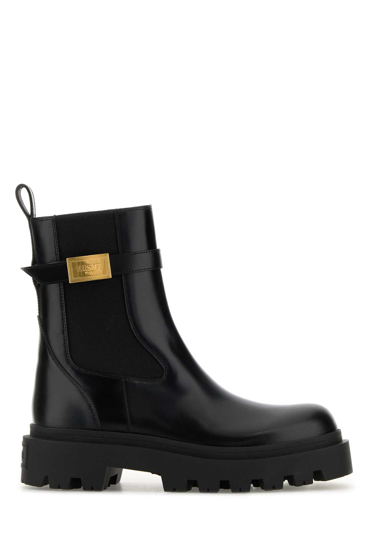 Black Leather Alba Ankle Boots