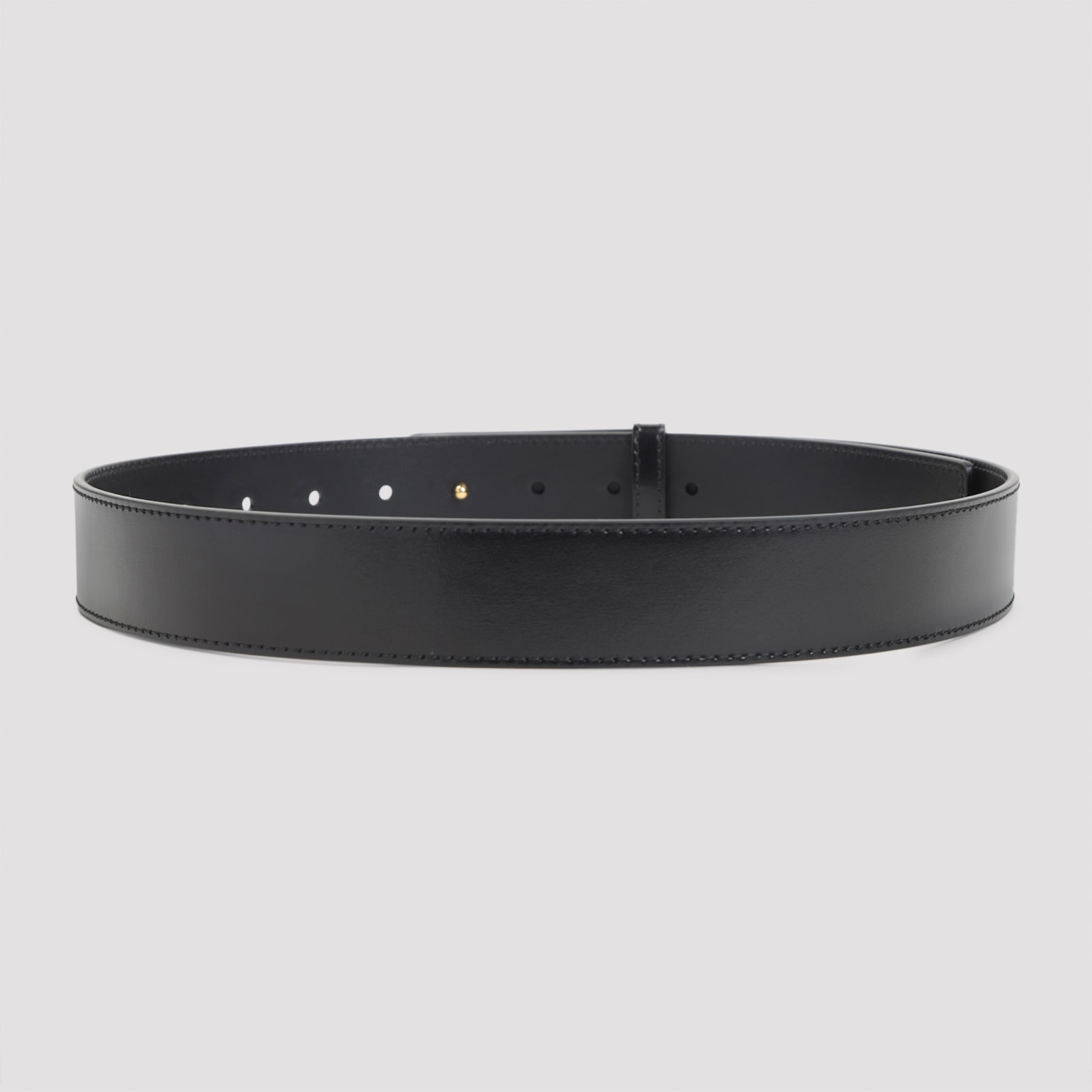 Givenchy 35 Mm Label Belt With Multiple Holes In Black
