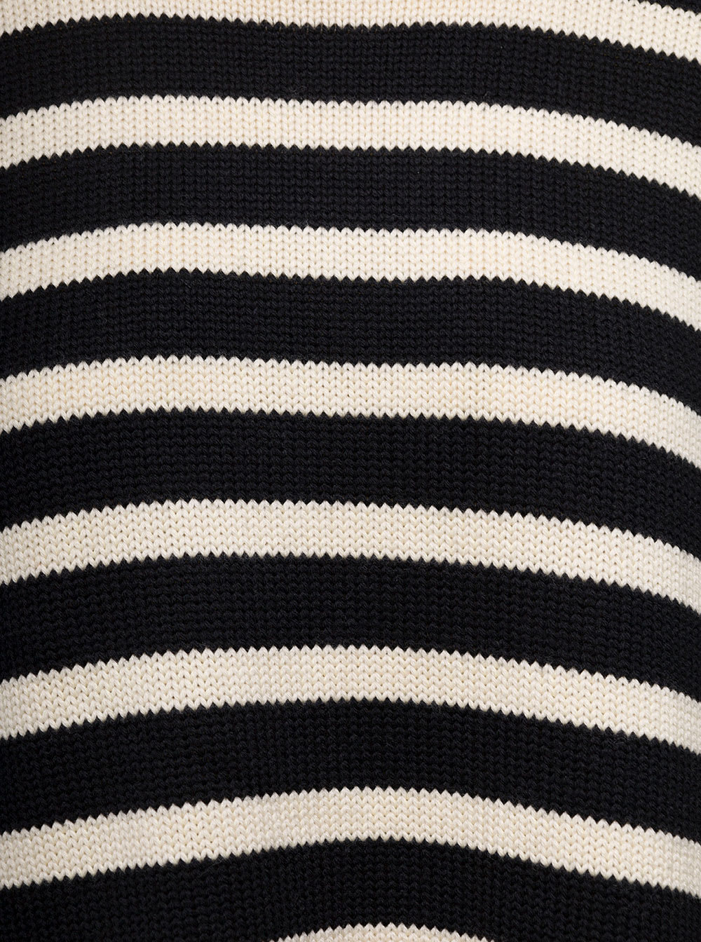 Shop Totême Black And White Sweater With Striped Motif In Wool Woman