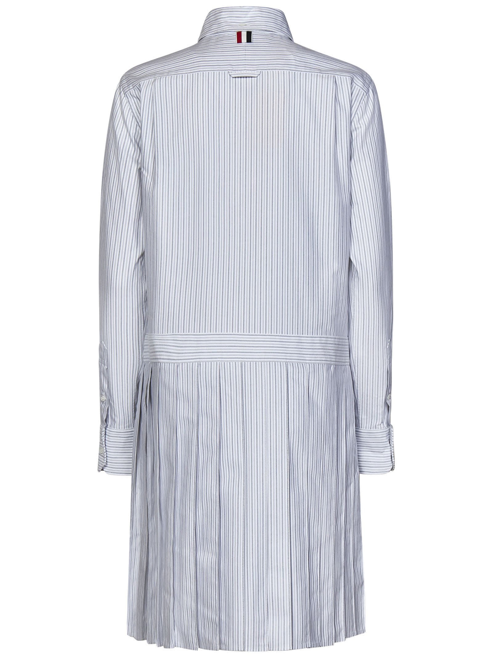 Shop Thom Browne Mini Dress In Grey