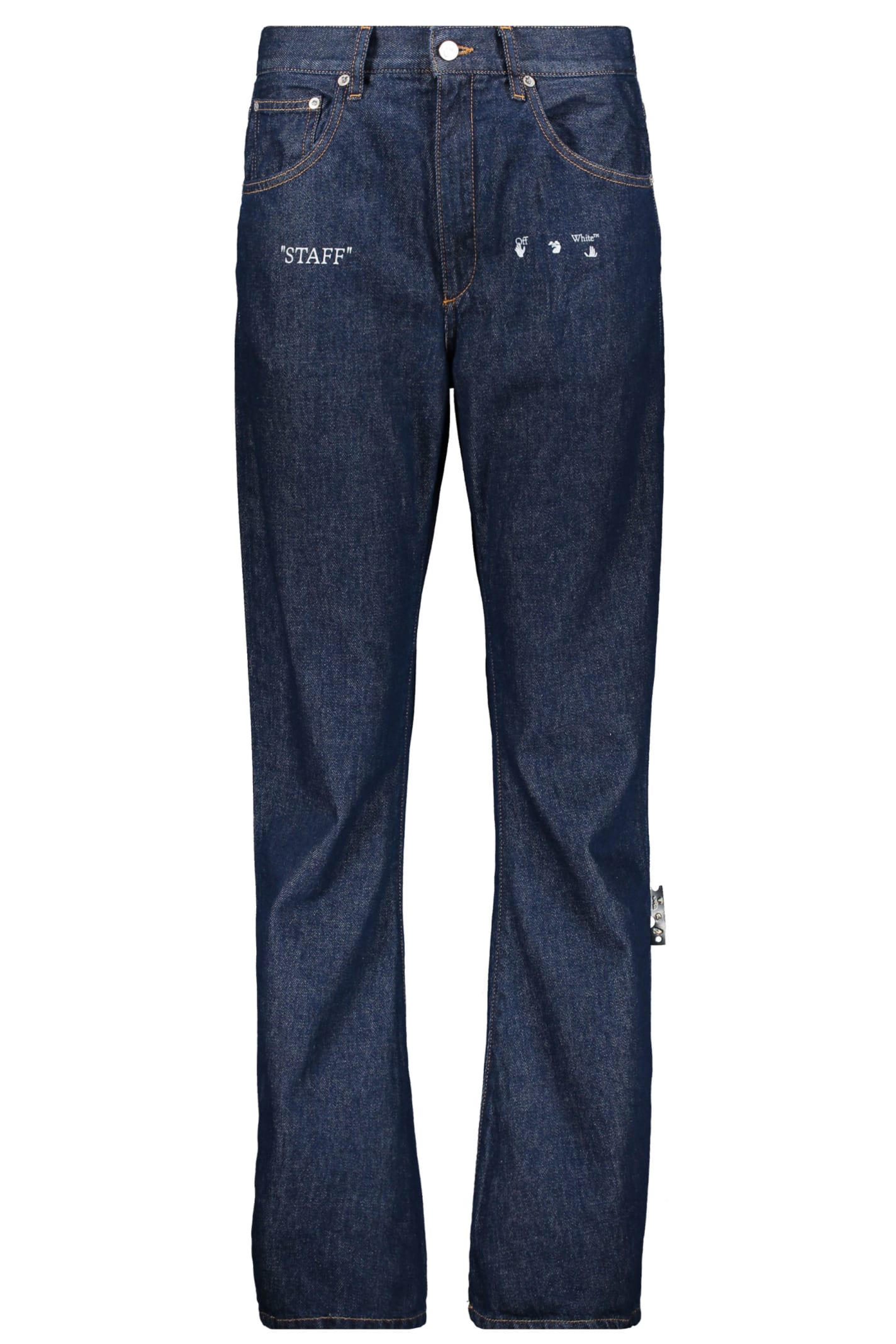 Off-white 5-pocket Slim Fit Jeans In Blue
