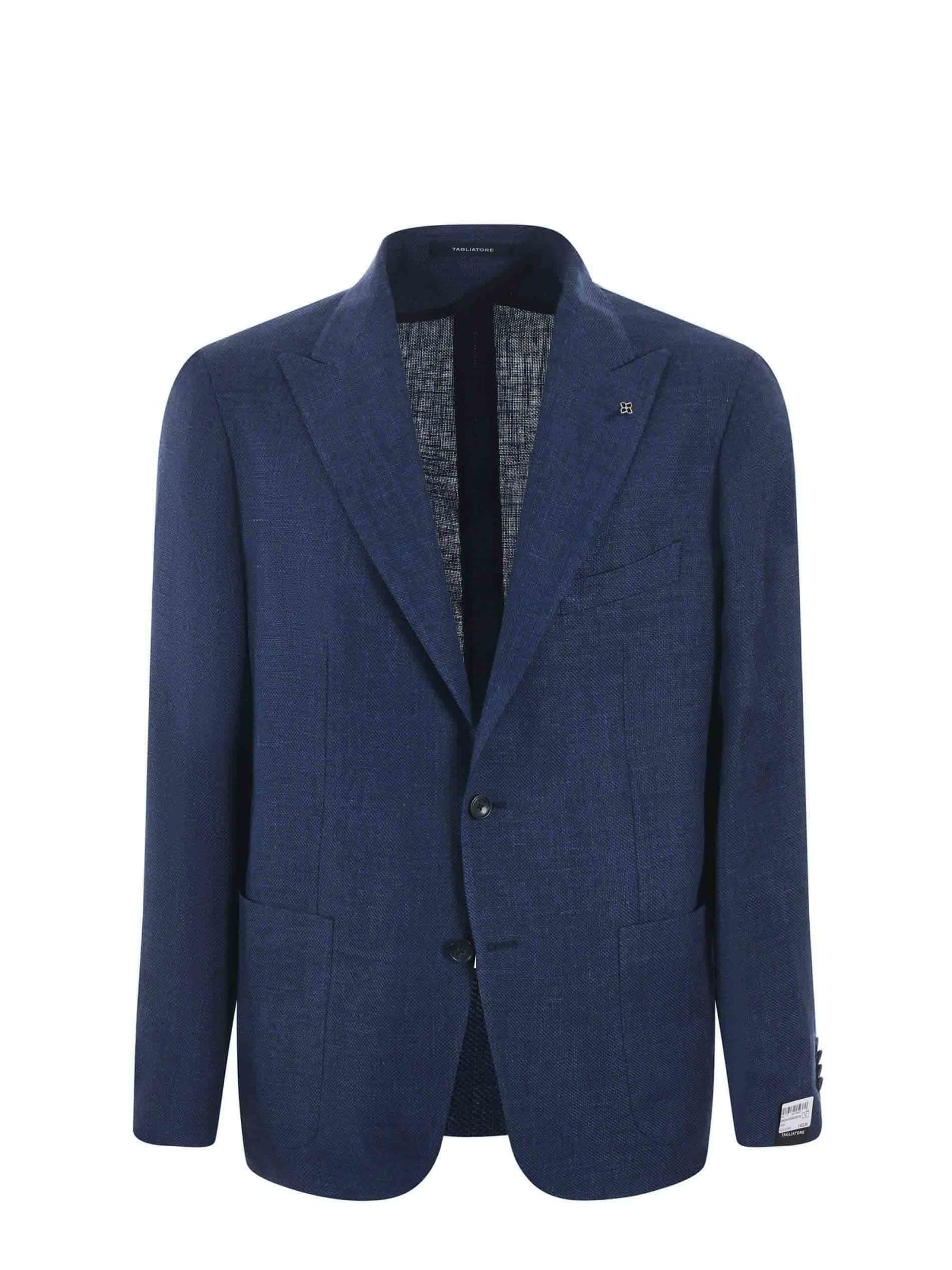 Shop Tagliatore Jacket In Blue