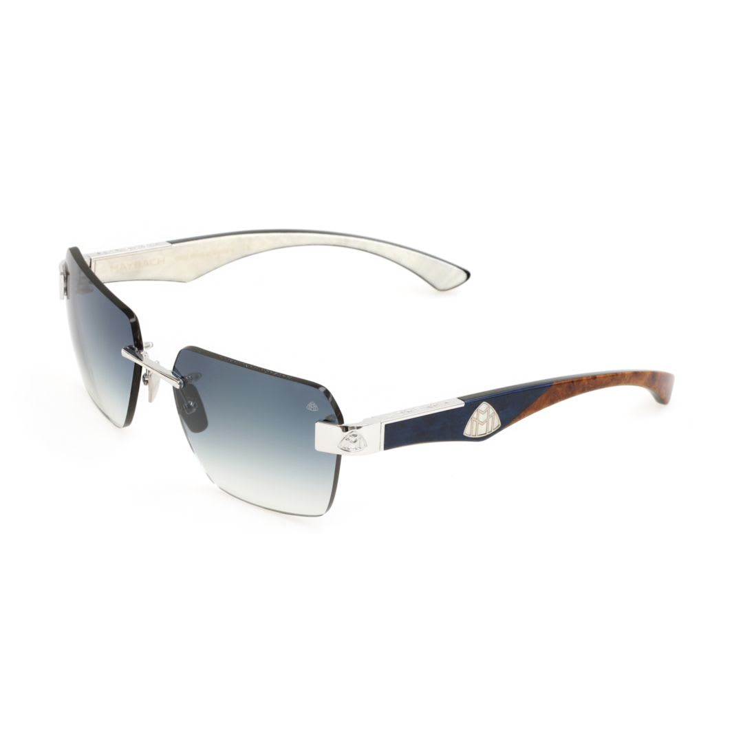 Maybach Eyewear The Magic Ideepsea Blue Walnut Burr/ In Gold