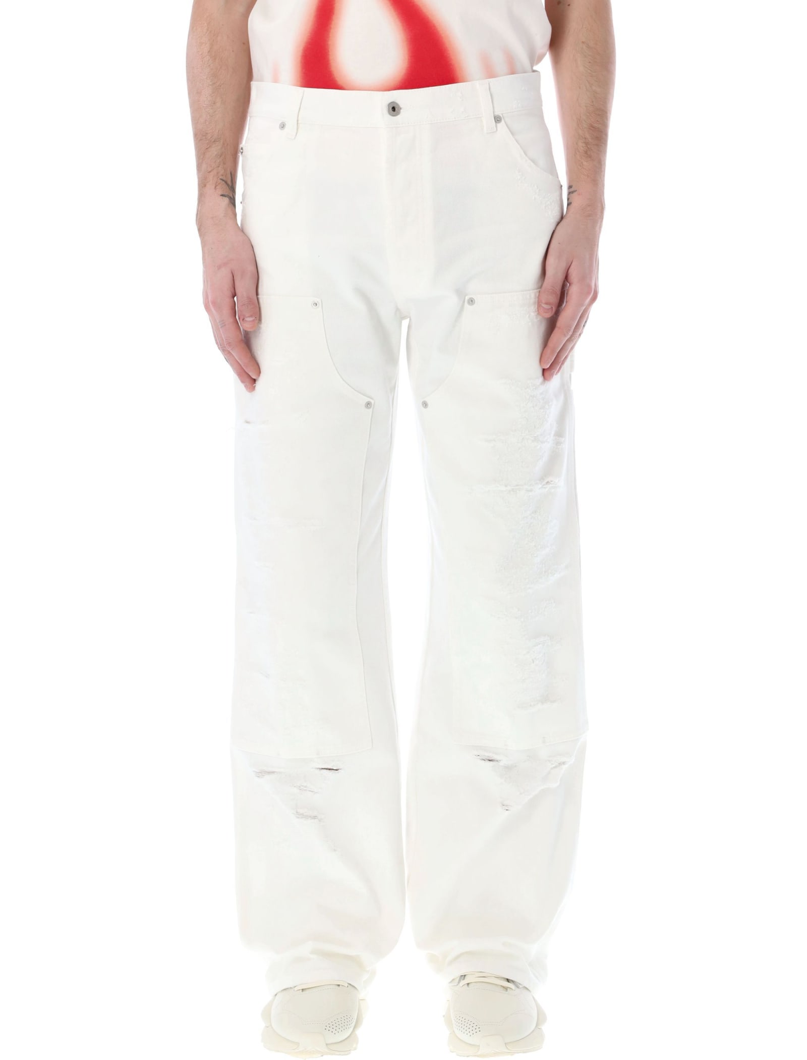 HERON PRESTON DISTRESSED CARPENTER DENIM PANTS