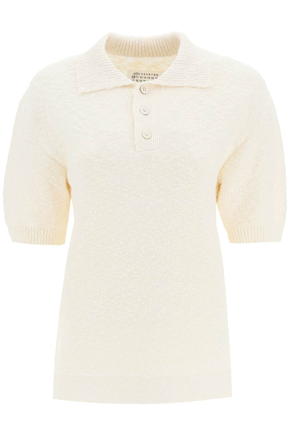 Cream Cotton Blend Polo Shirt