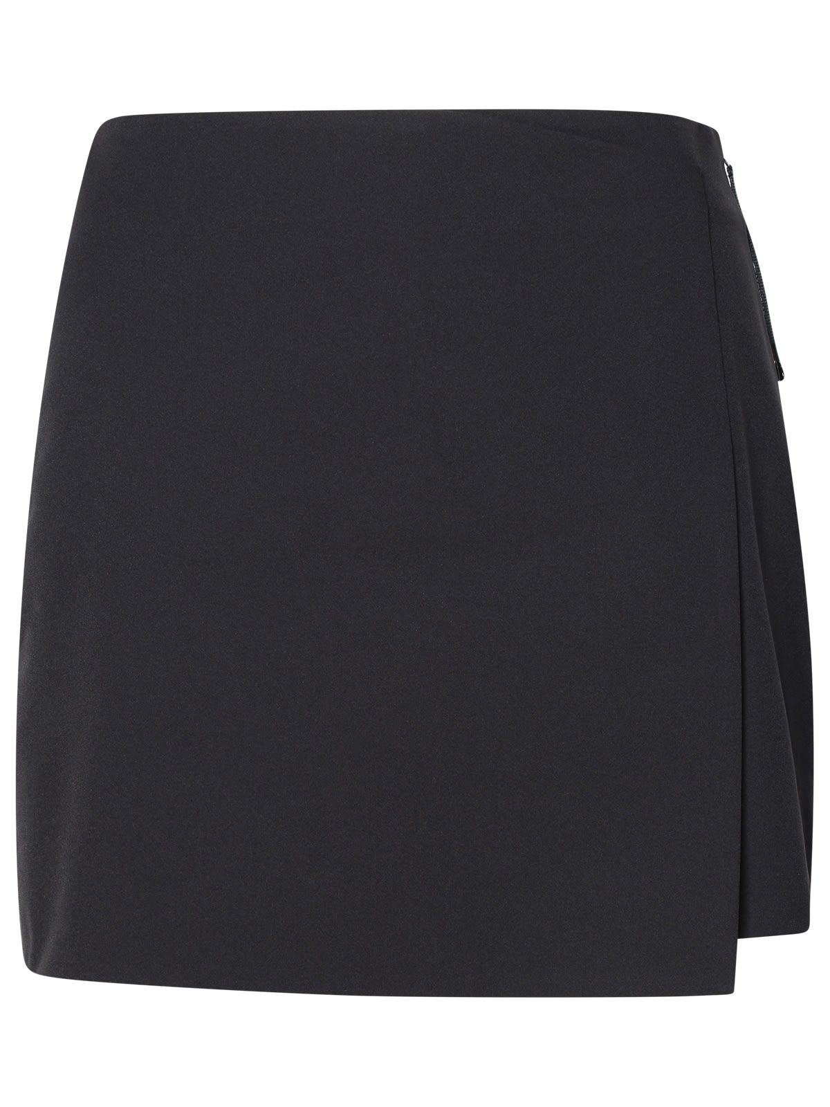 Black Polyester Blend Shorts