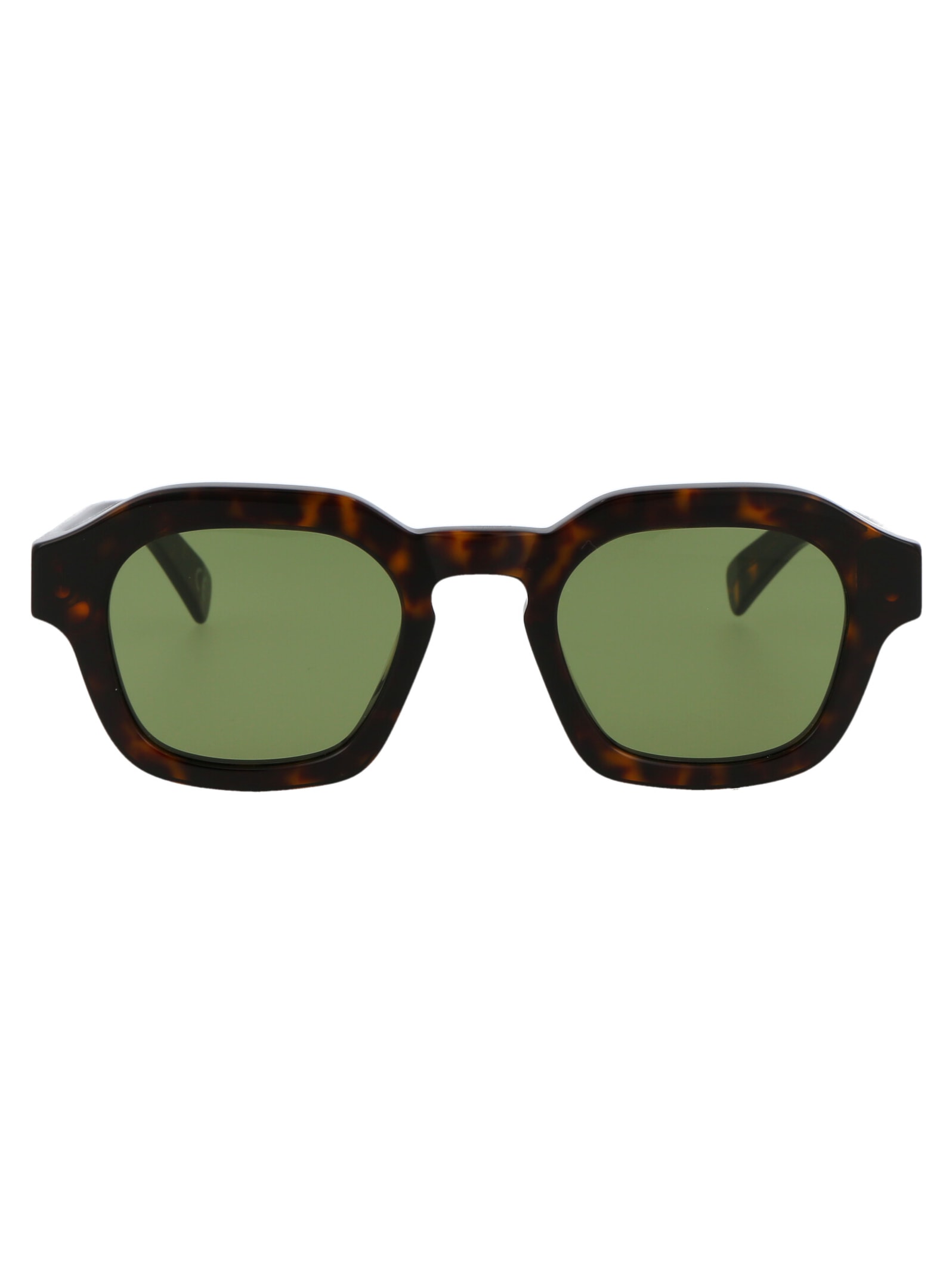 Shop Retrosuperfuture Saluto Sunglasses In 3627 Green