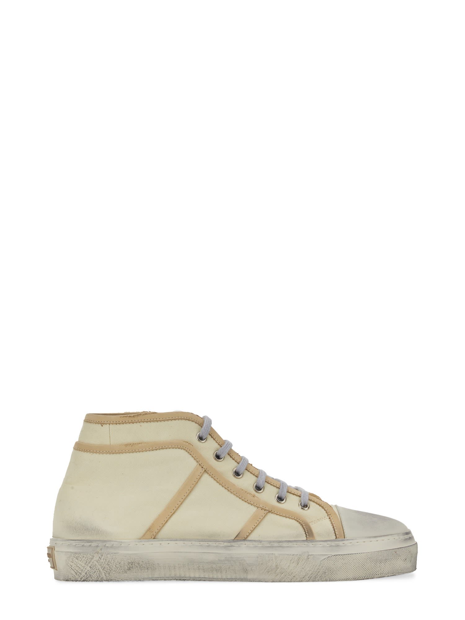 Dolce & Gabbana Vintage Mid Top Sneaker In Neutral
