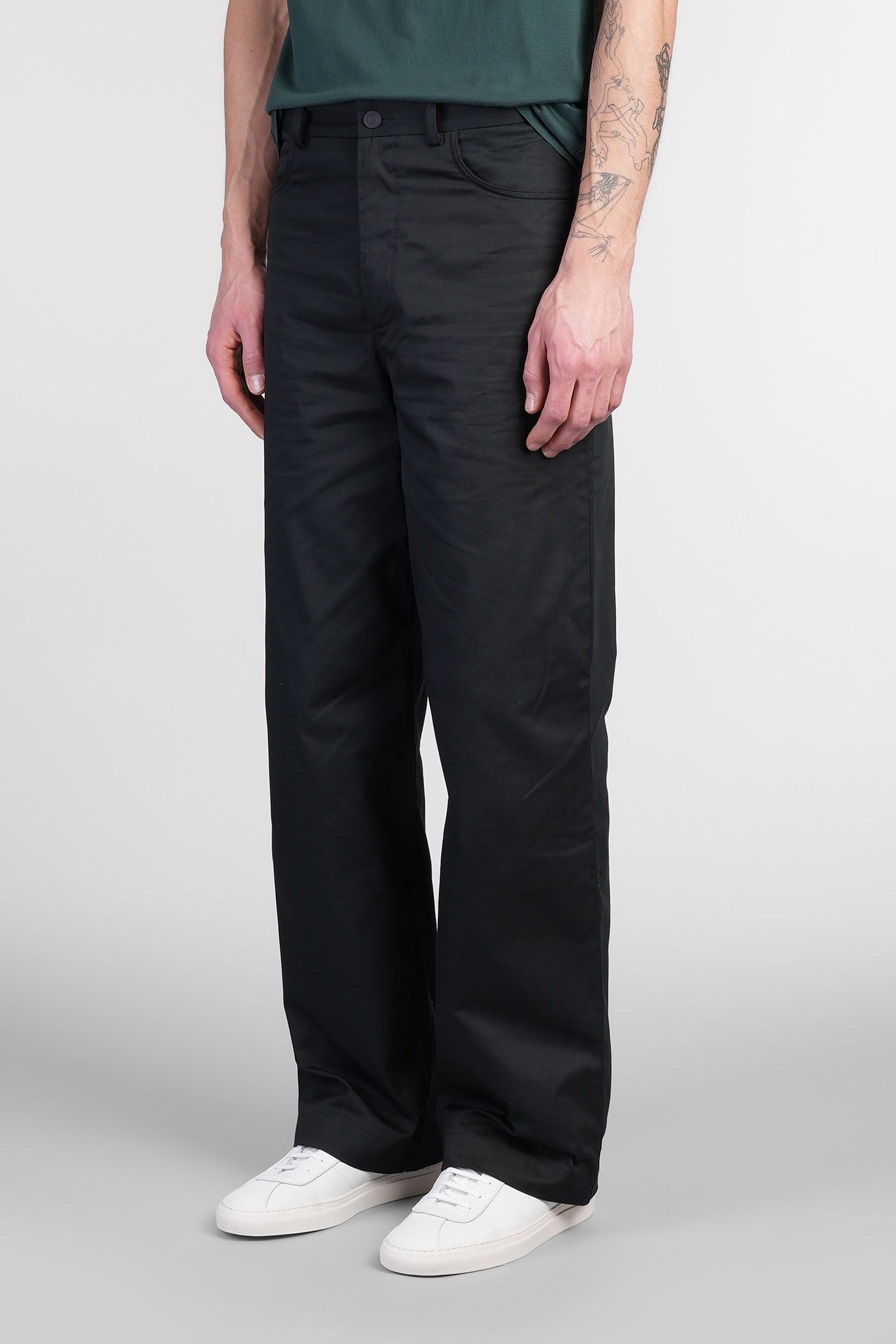Roberto Collina Pants In Black Cotton In Black