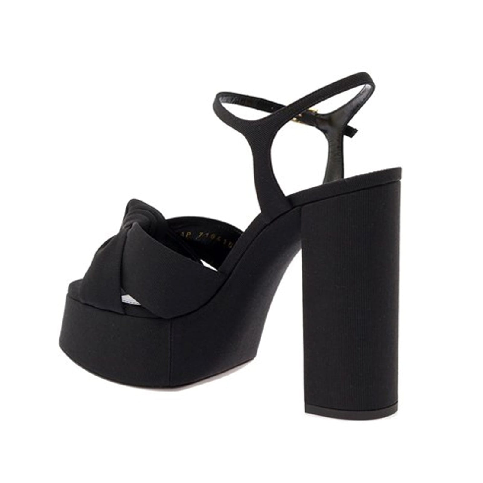 Shop Saint Laurent 95 Node Sandals In Black