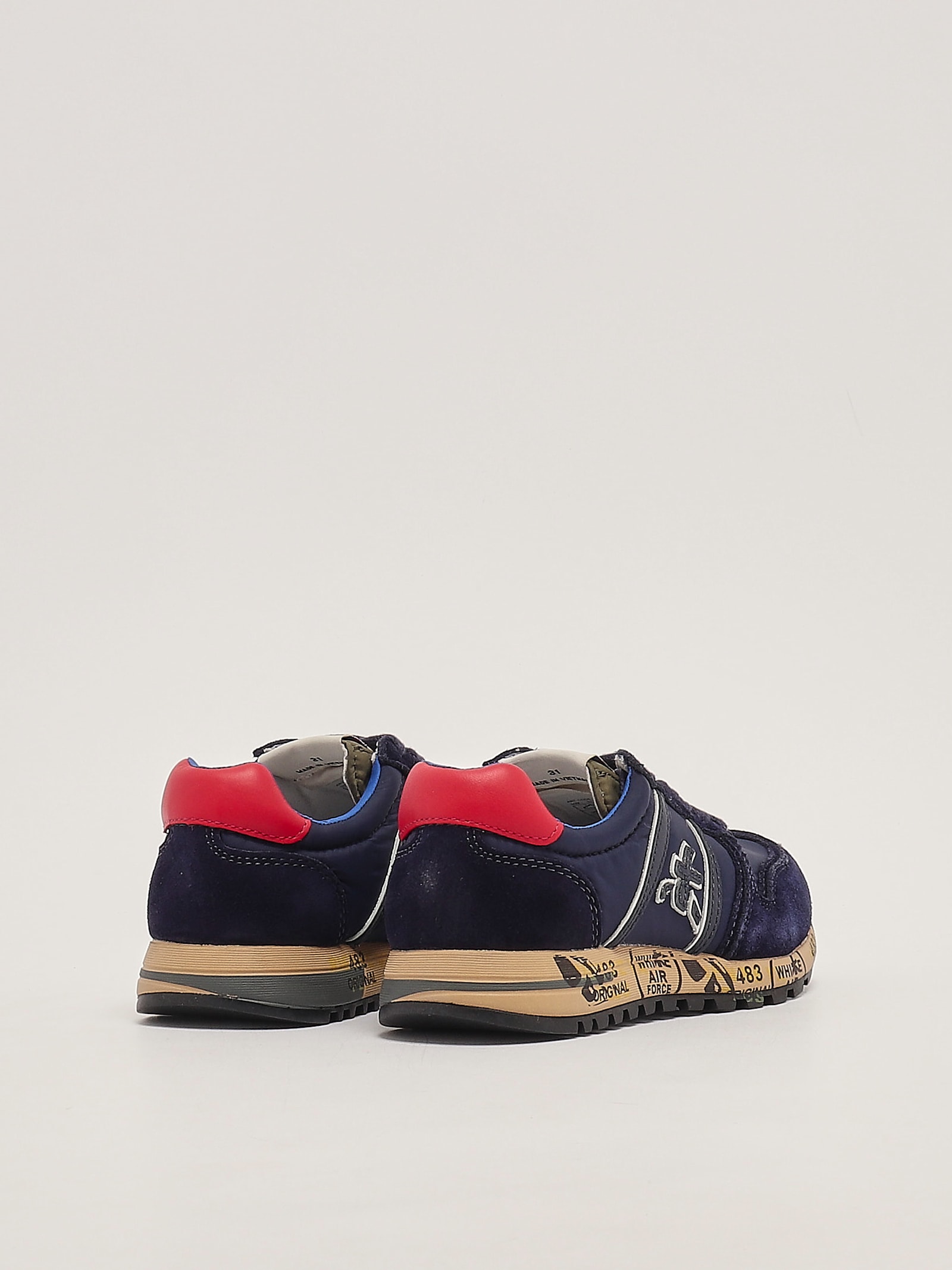 Shop Premiata Sneakers Sneaker In Blu-rosso