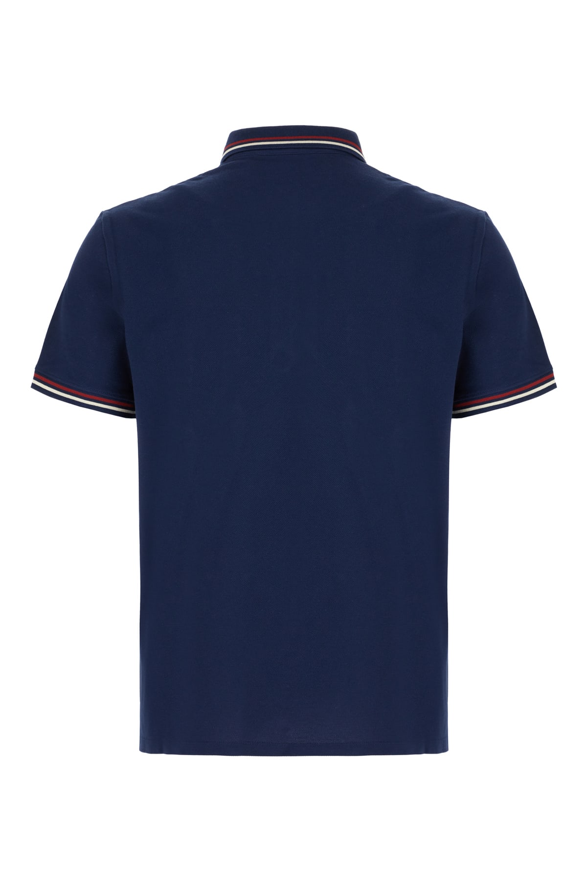 Valentino Garavani Blue Polo Shirt With Classic Collar And Logo Patch On The Front In Cotton Man In Blue