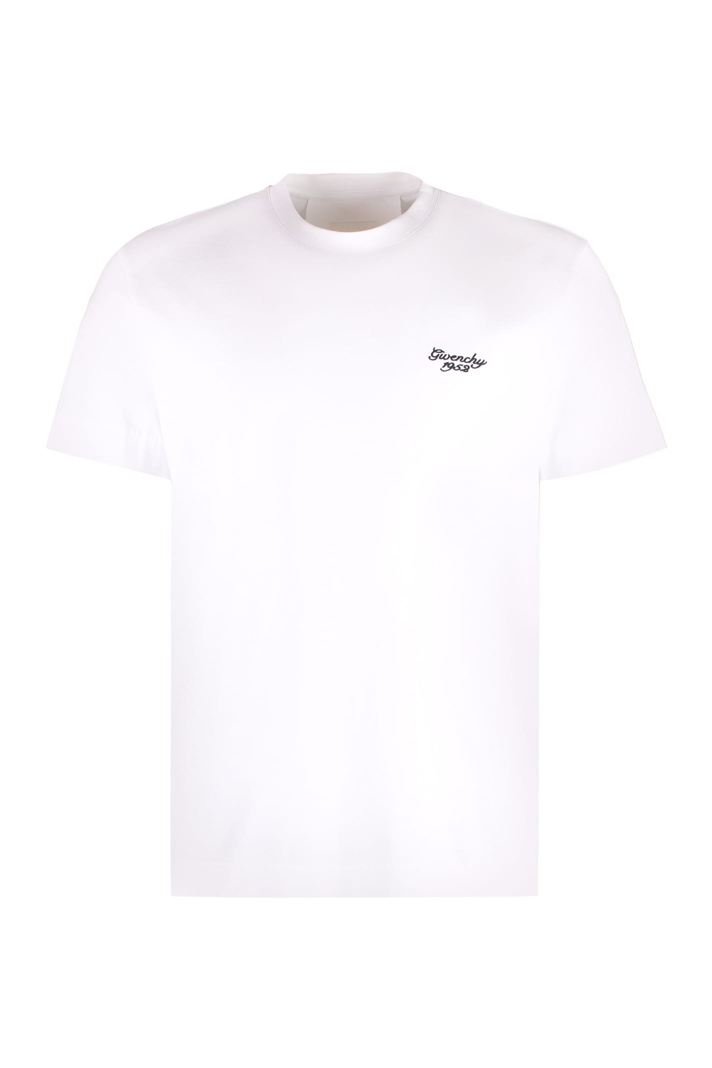 Shop Givenchy Cotton Crew-neck T-shirt In White