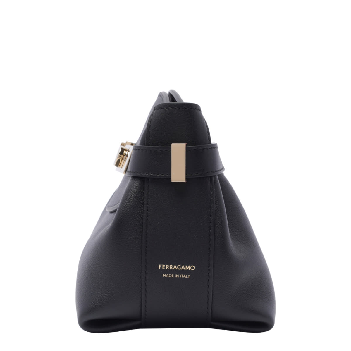 Shop Ferragamo Small Hug Clutch In Black