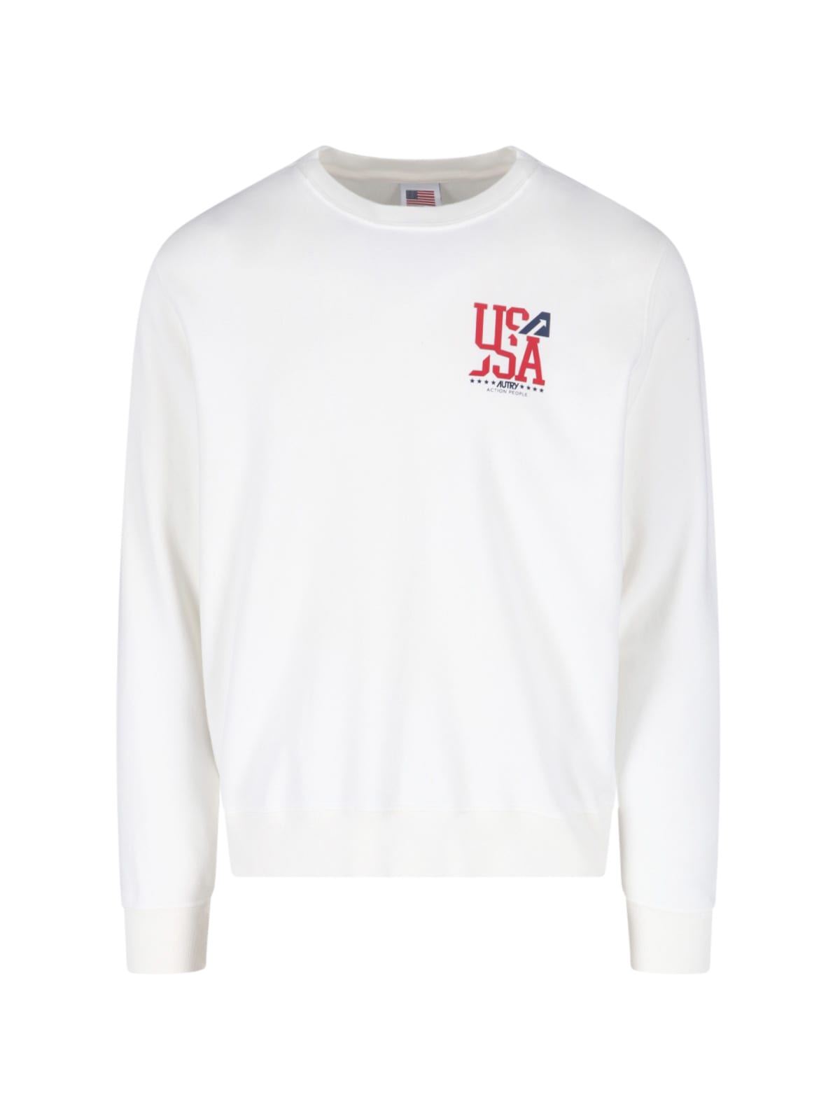 Shop Autry Maxi Back Print Sweatshirt In White