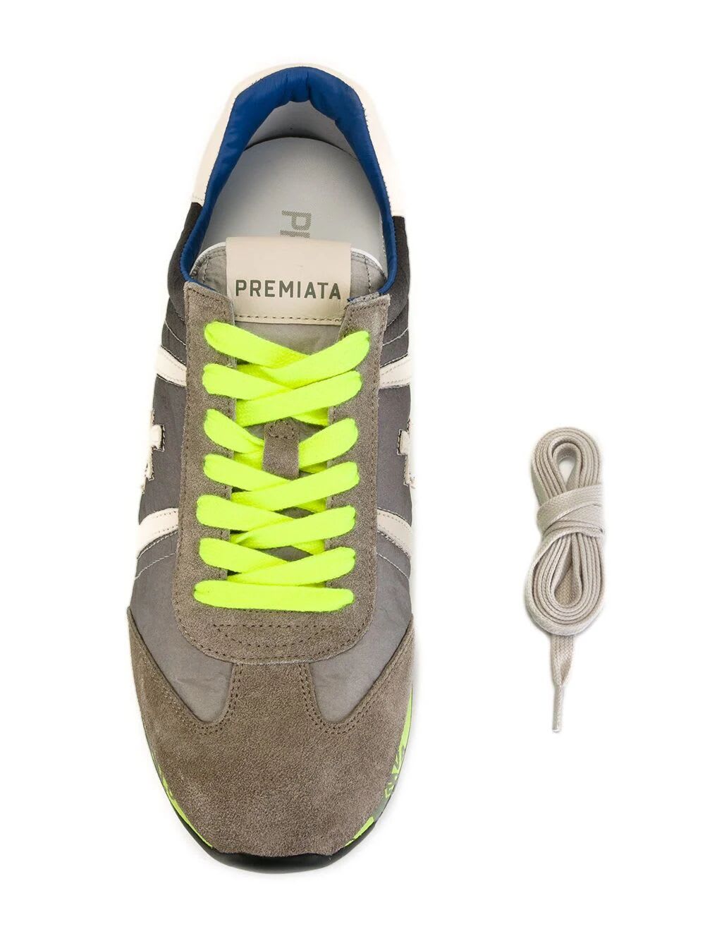 Shop Premiata Lucy Sneakers In Grey Yellow