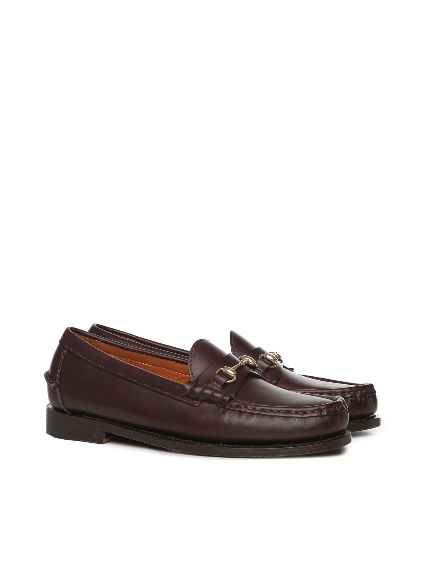 Sebago Joe Modena Bordeaux Pull-on Loafers With Horsebit Detail In Leather Woman In Brown
