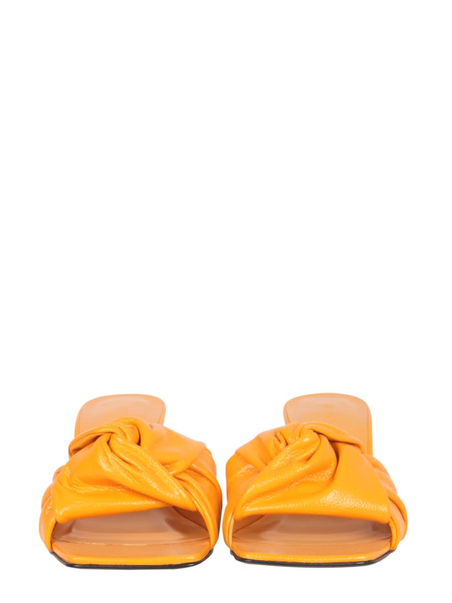 Shop By Far Wool Sandals In Orange
