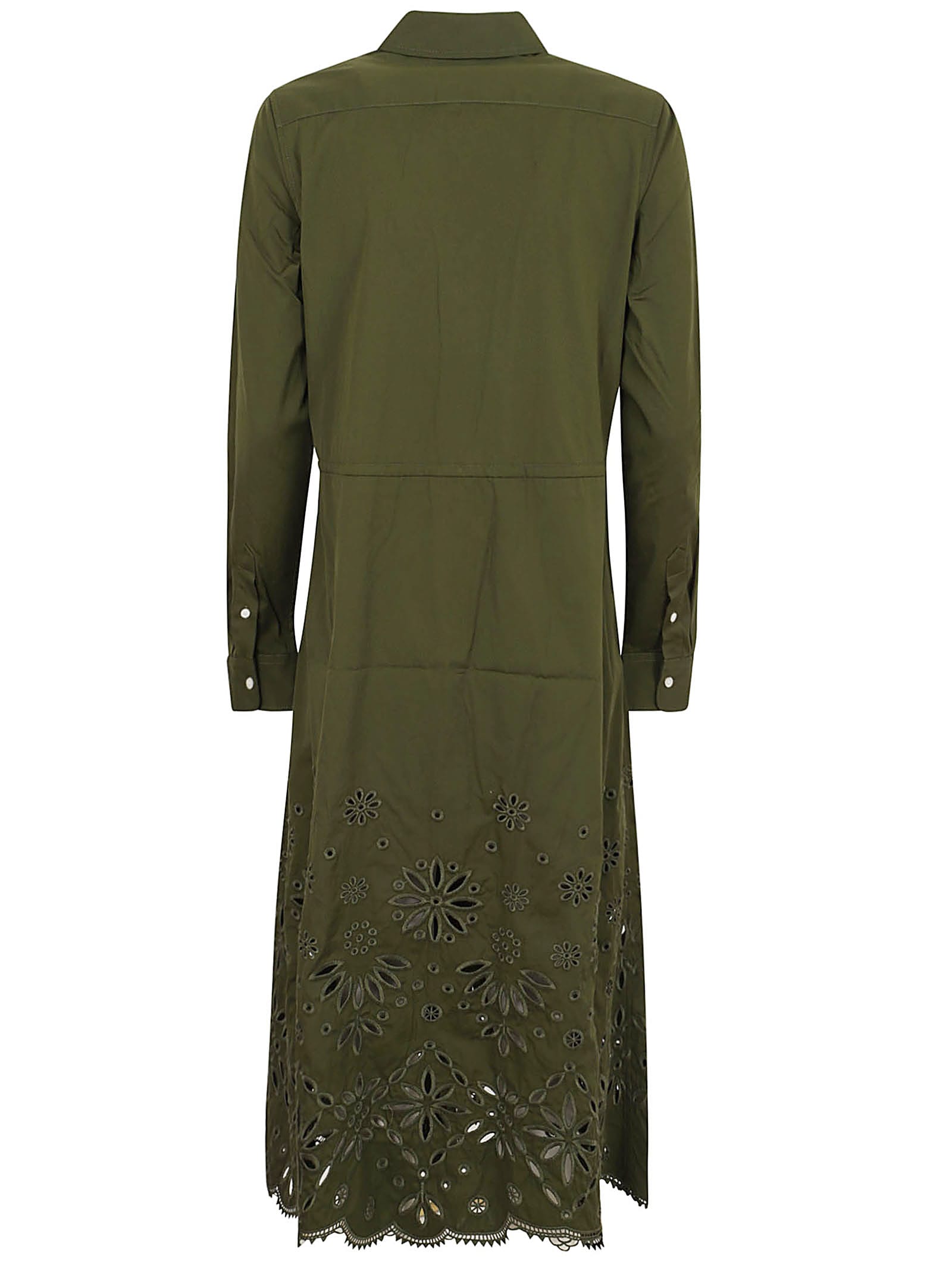Shop Polo Ralph Lauren N Jssica Dr-long Sleeve-day Dress In New Olive