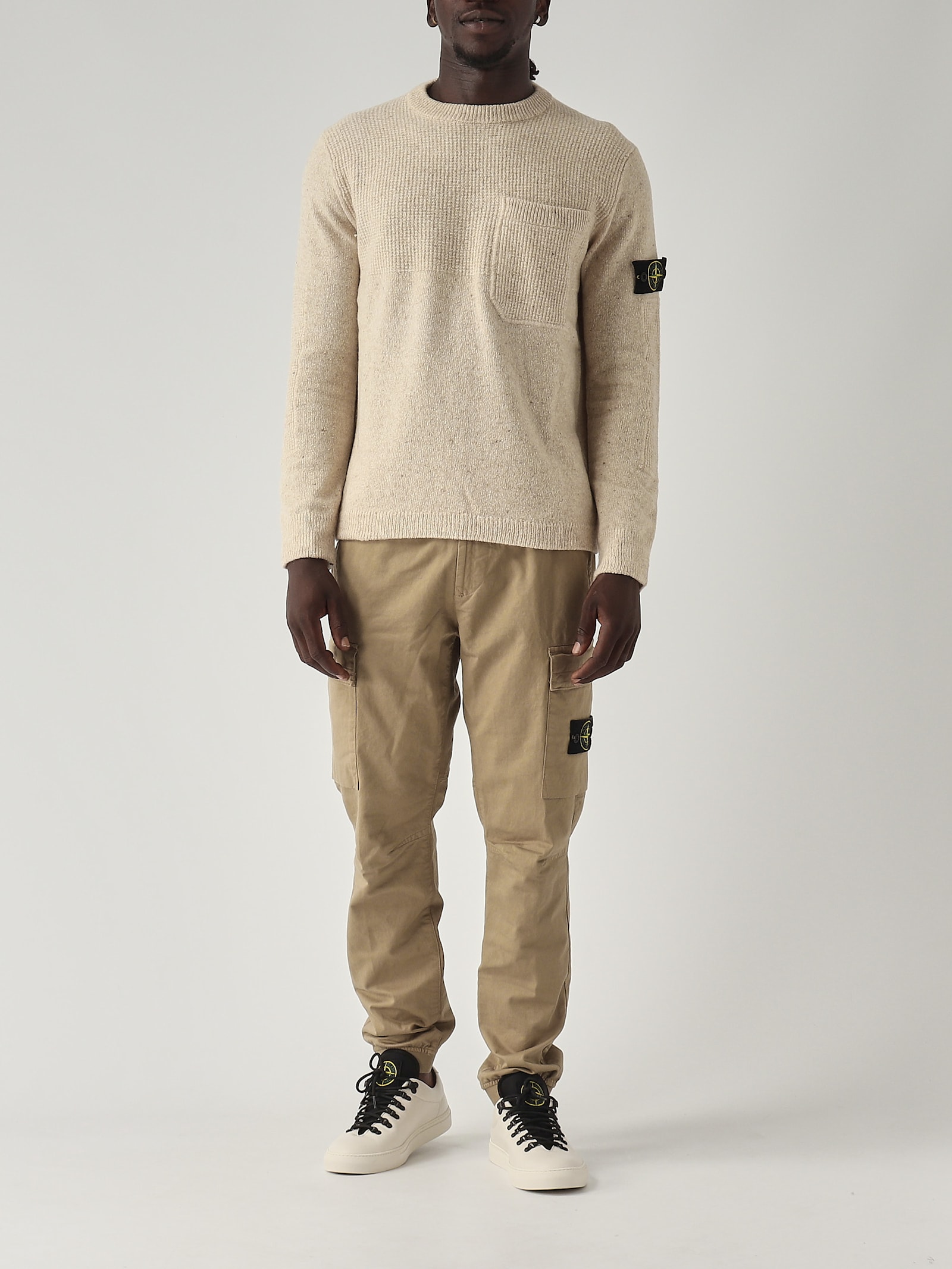 Shop Stone Island Maglia Sweater In Stucco