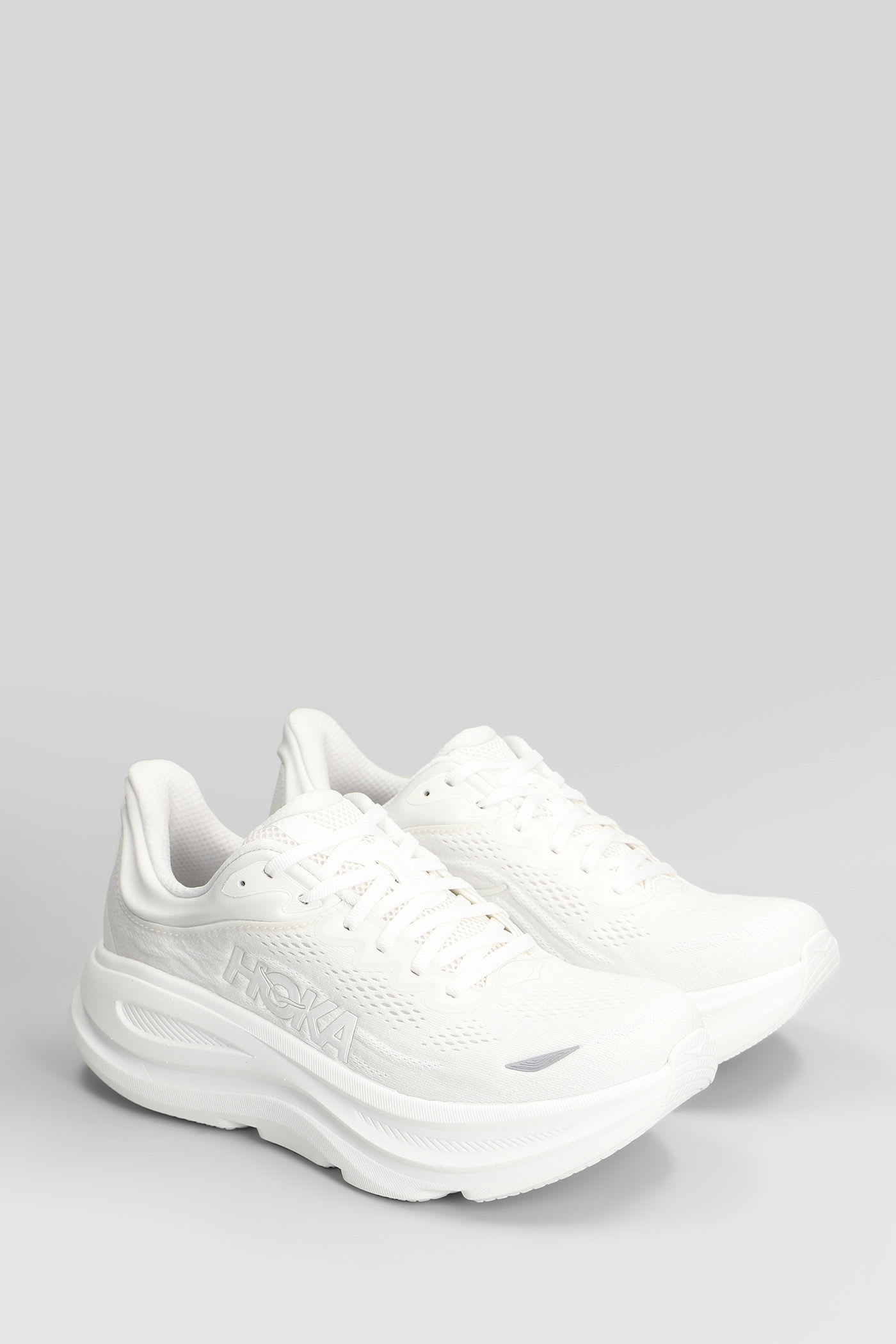 Hoka M Bondi 9 Synthetic Fabric Sneakers In White