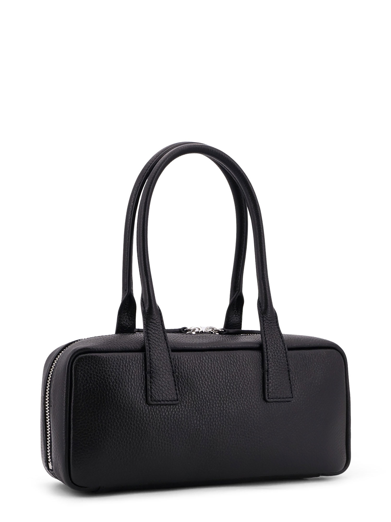 Staud Grained Leather Rectangular Shoulder Bag In Black