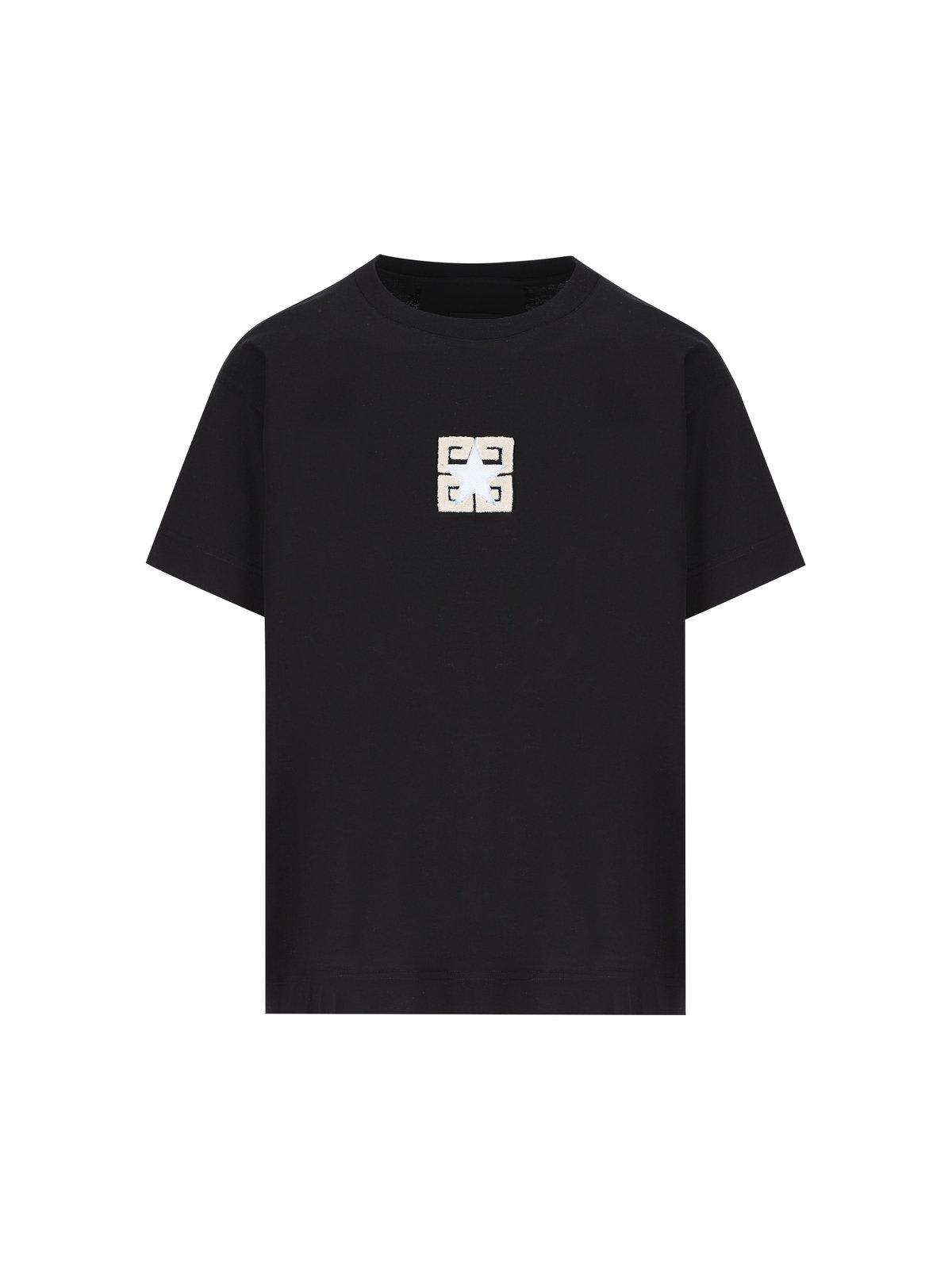 Shop Givenchy 4g Star Boxy Crewneck T-shirt In Black