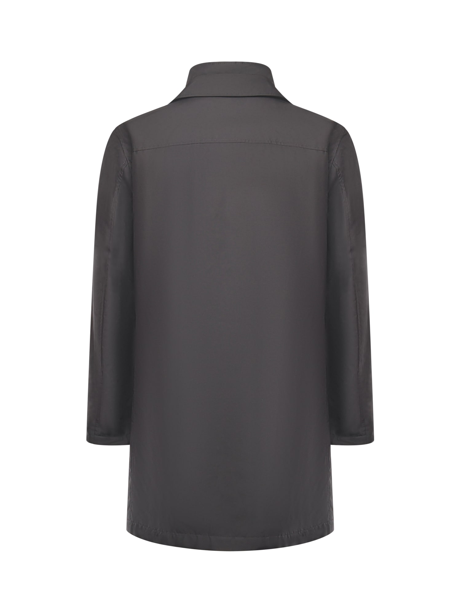 Fay Technical Poplin Morning Coat In Black