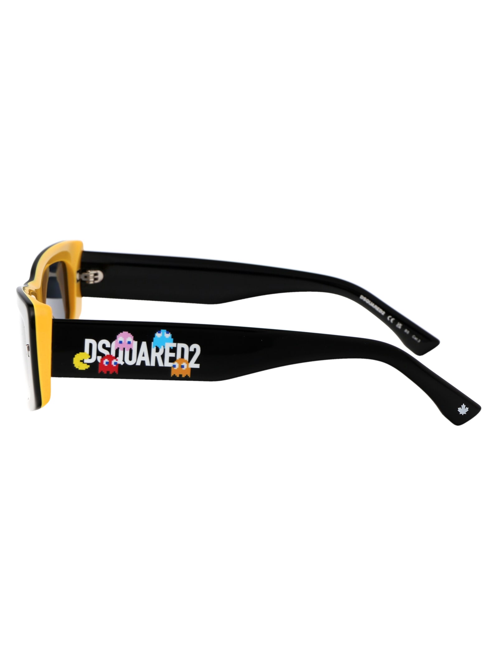 Shop Dsquared2 D2 Pac Sunglasses In 71cir Black Yellow