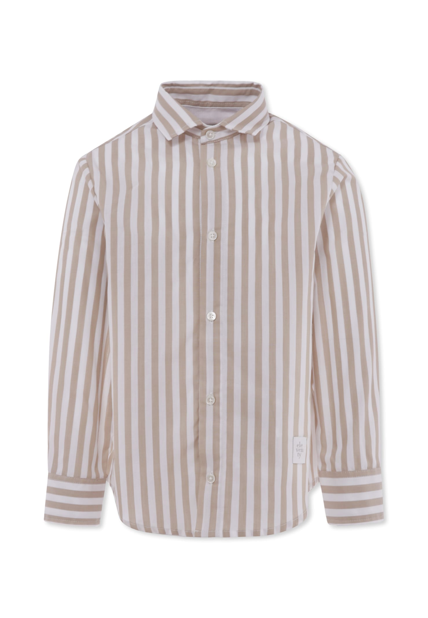 Eleventy Kids' Beige Shirt For Boy With Logo