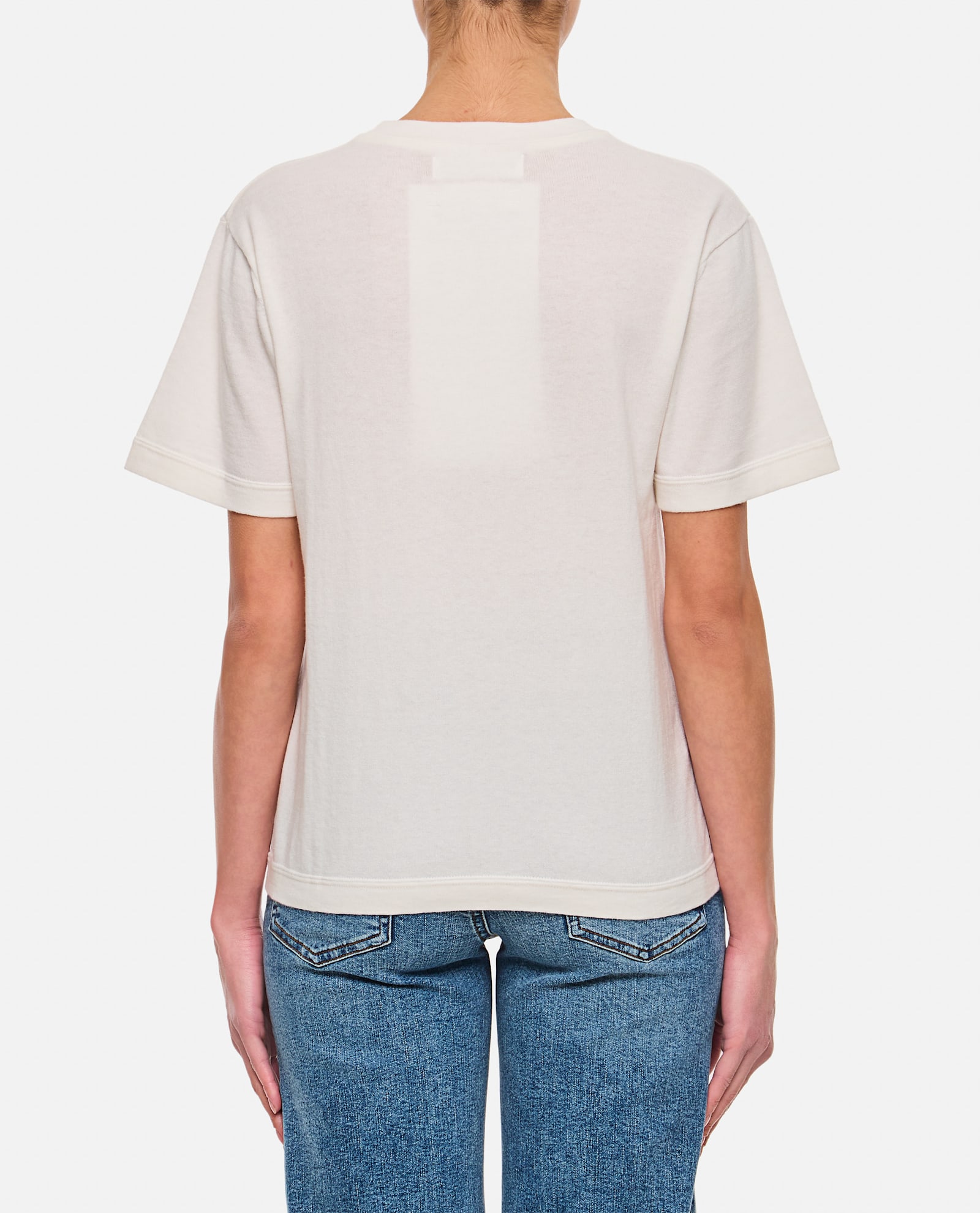 Extreme Cashmere Cotton-cashmere Crew Neck T-shirt With Minimalist Aesthetic In White