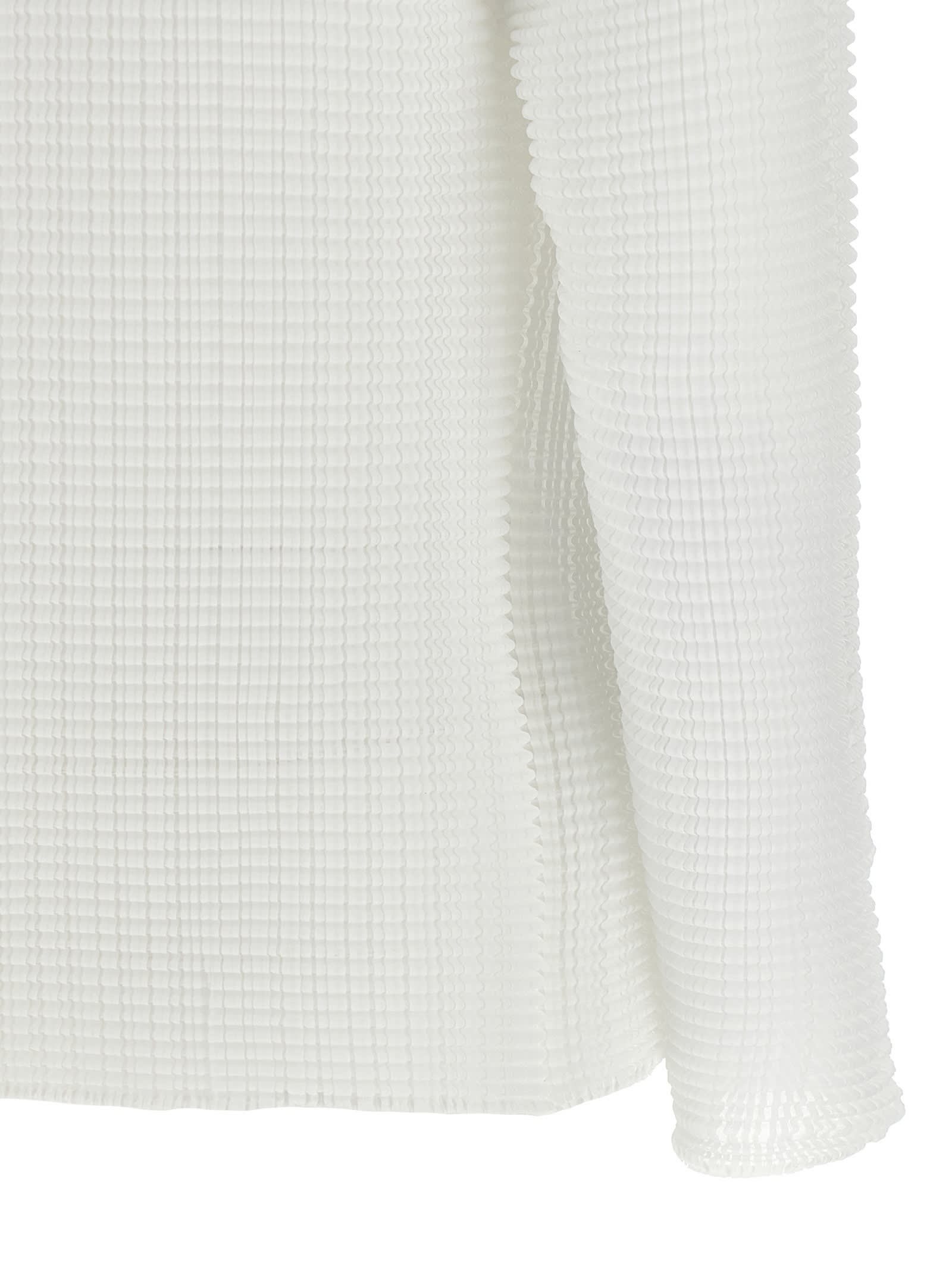 Issey Miyake Wooly Pleats Pleated Long-sleeves Cardigan In White