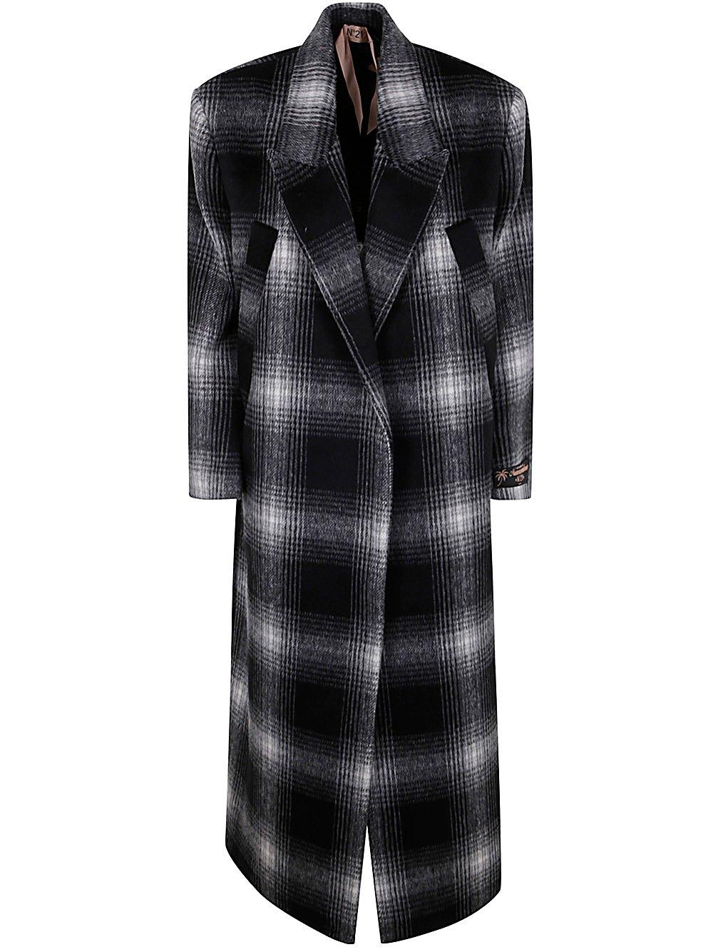 Felted Plaid-check Coat