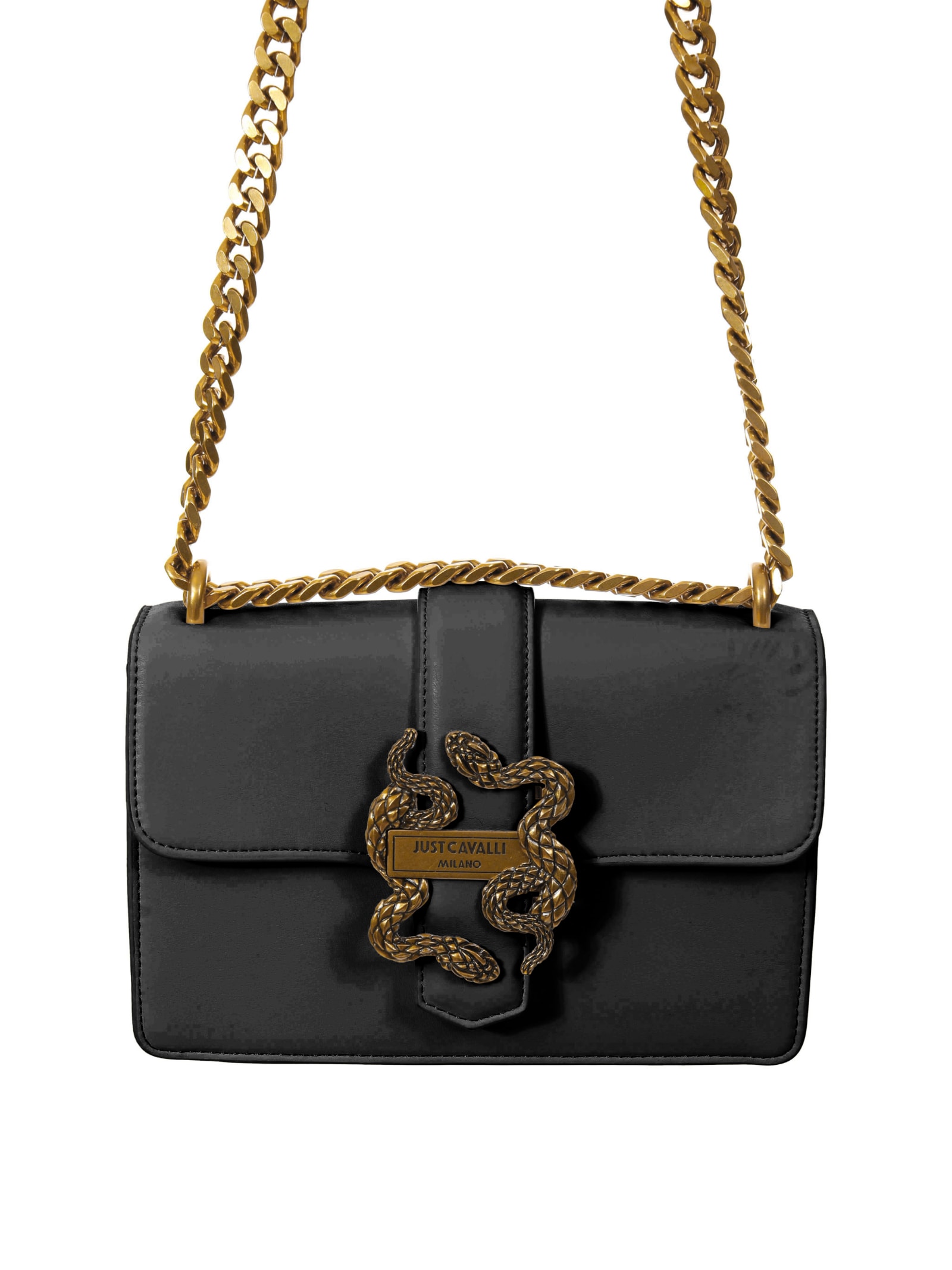 Just Cavalli Shoulder Bag In Black