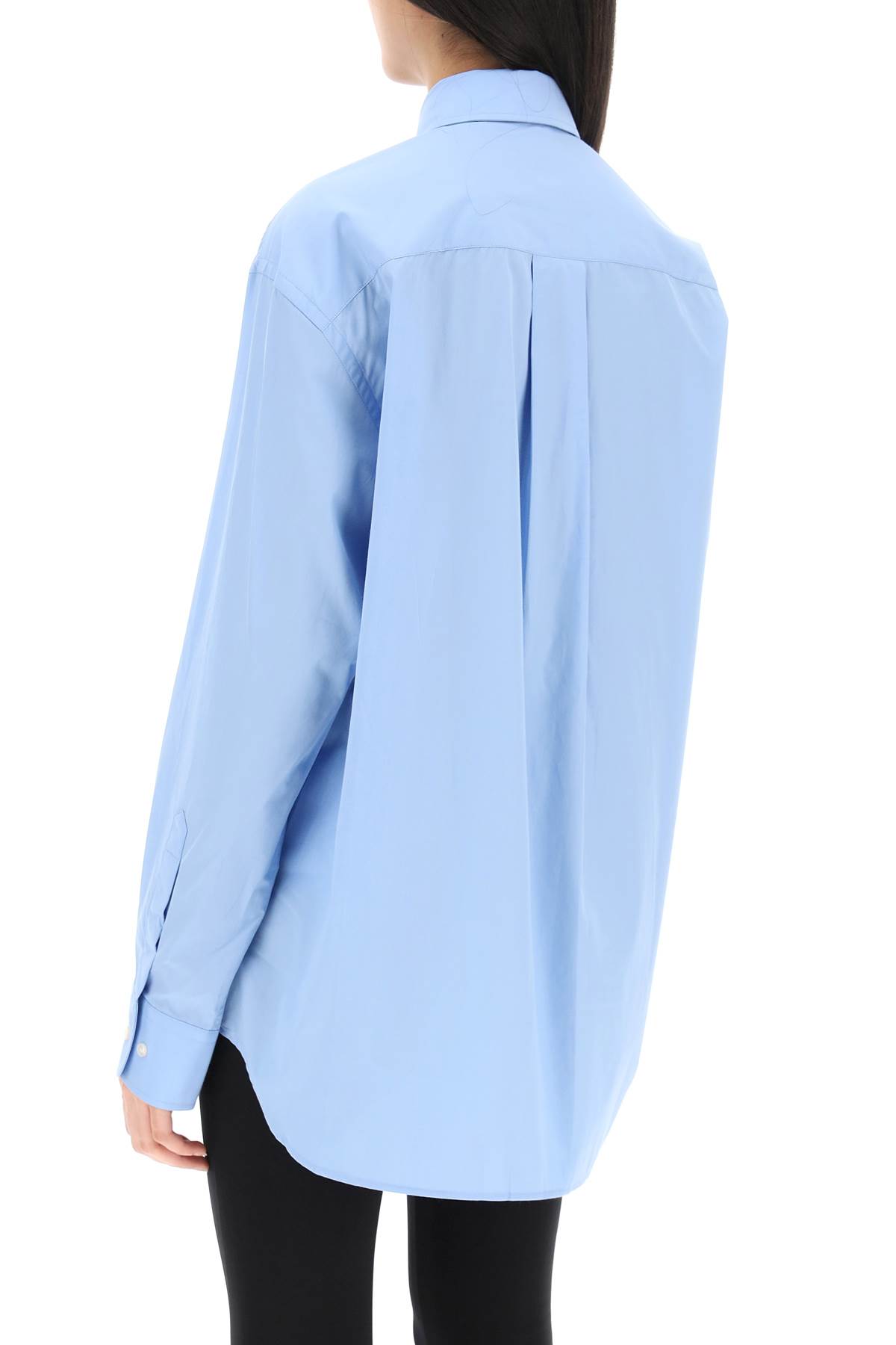 Shop Wardrobe.nyc Oversized Shirt In Blue (blue)