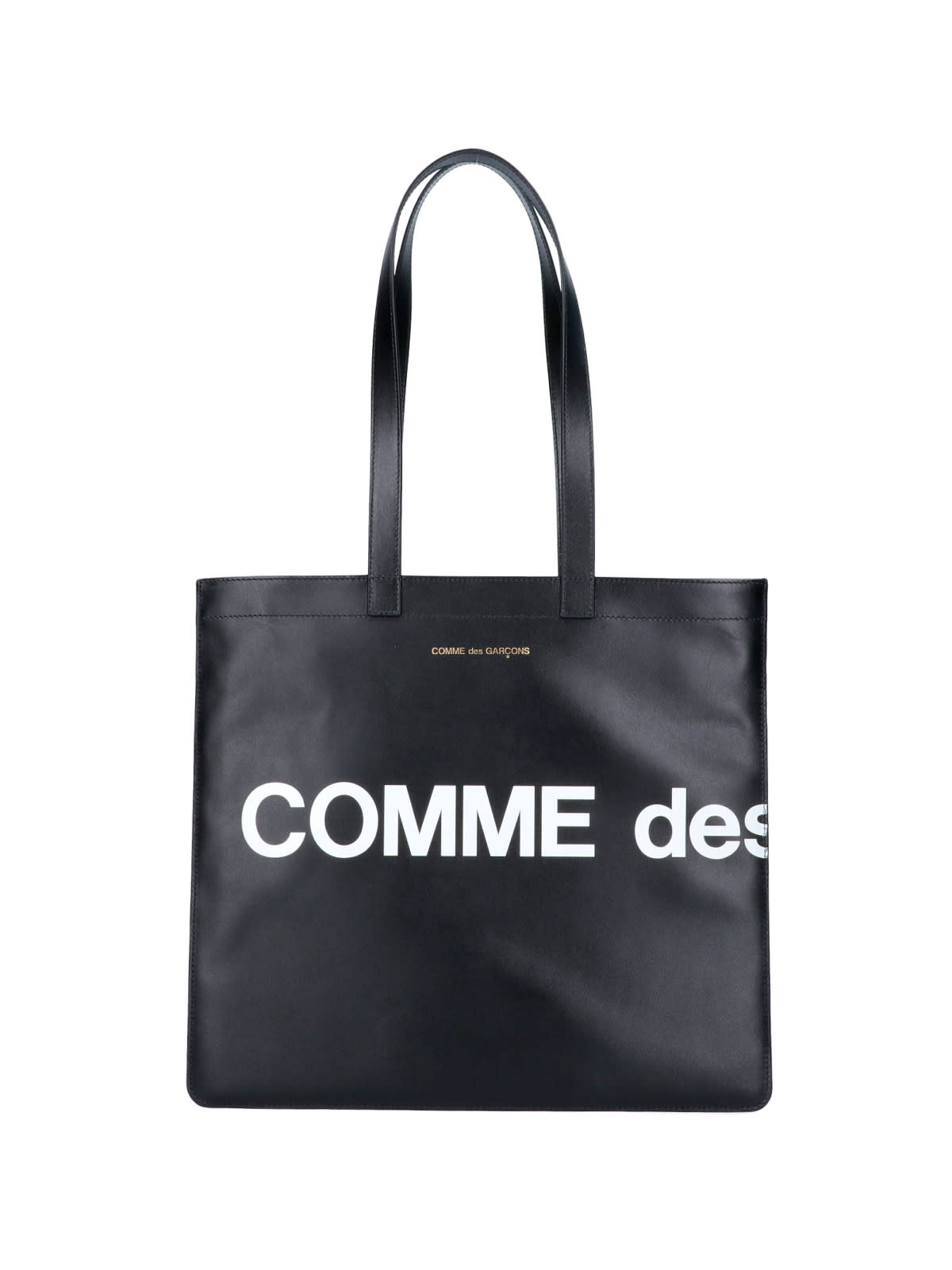 Shop Comme Des Garçons Logo Tote Bag In Black