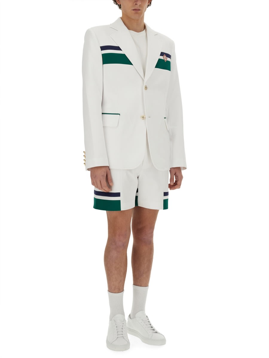 Shop Casablanca Sport Tailoring Jacket In White