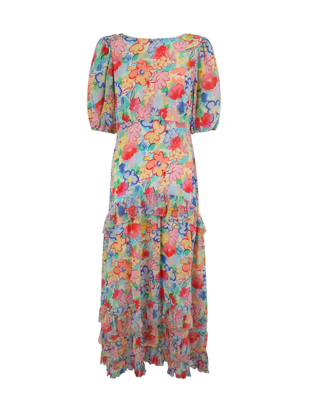 Shop Rixo London Shireen Long Dress In Goan Floral Multi