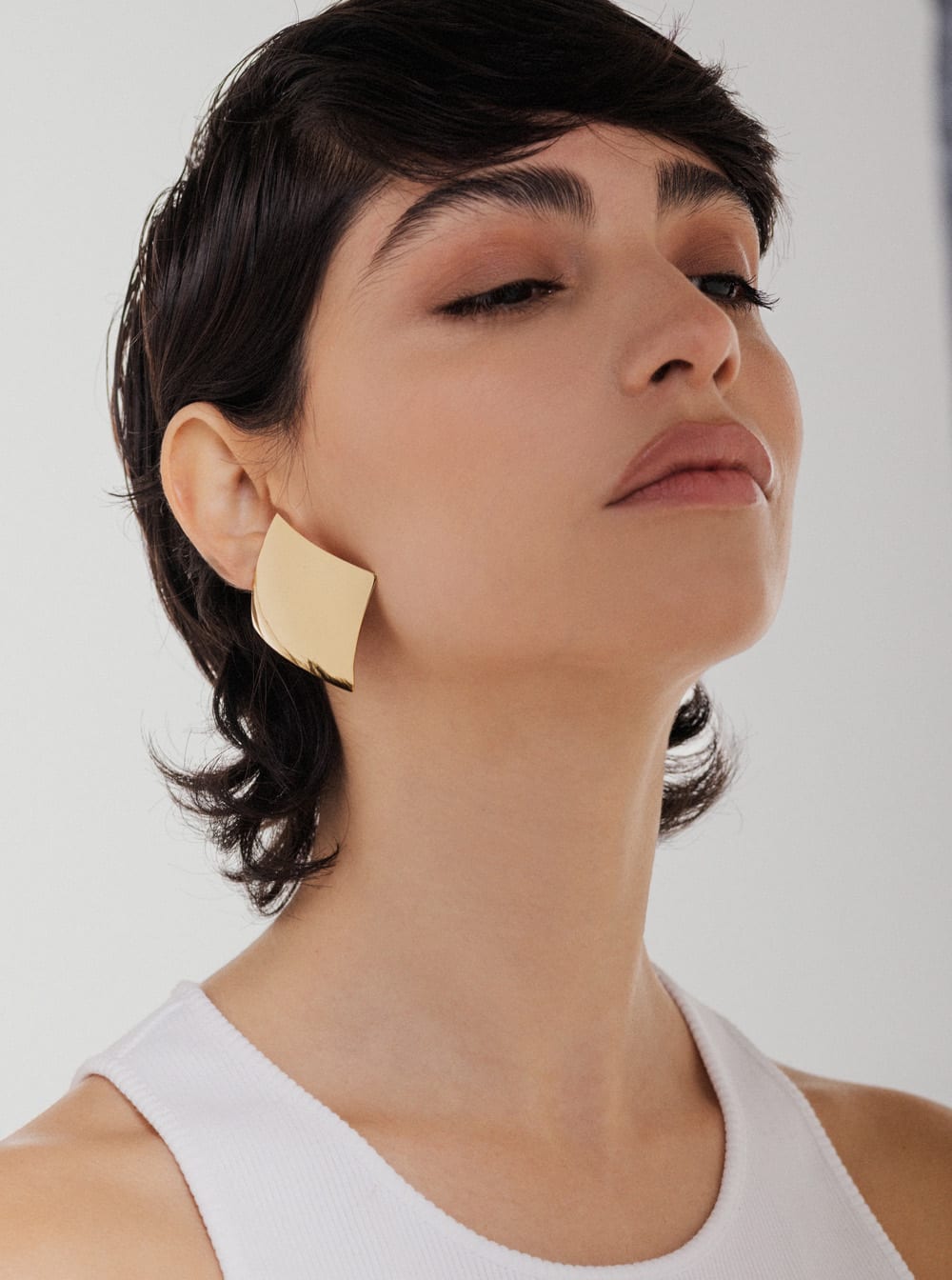Federica Tosi Gold Emily Metallic Earrings In Gold