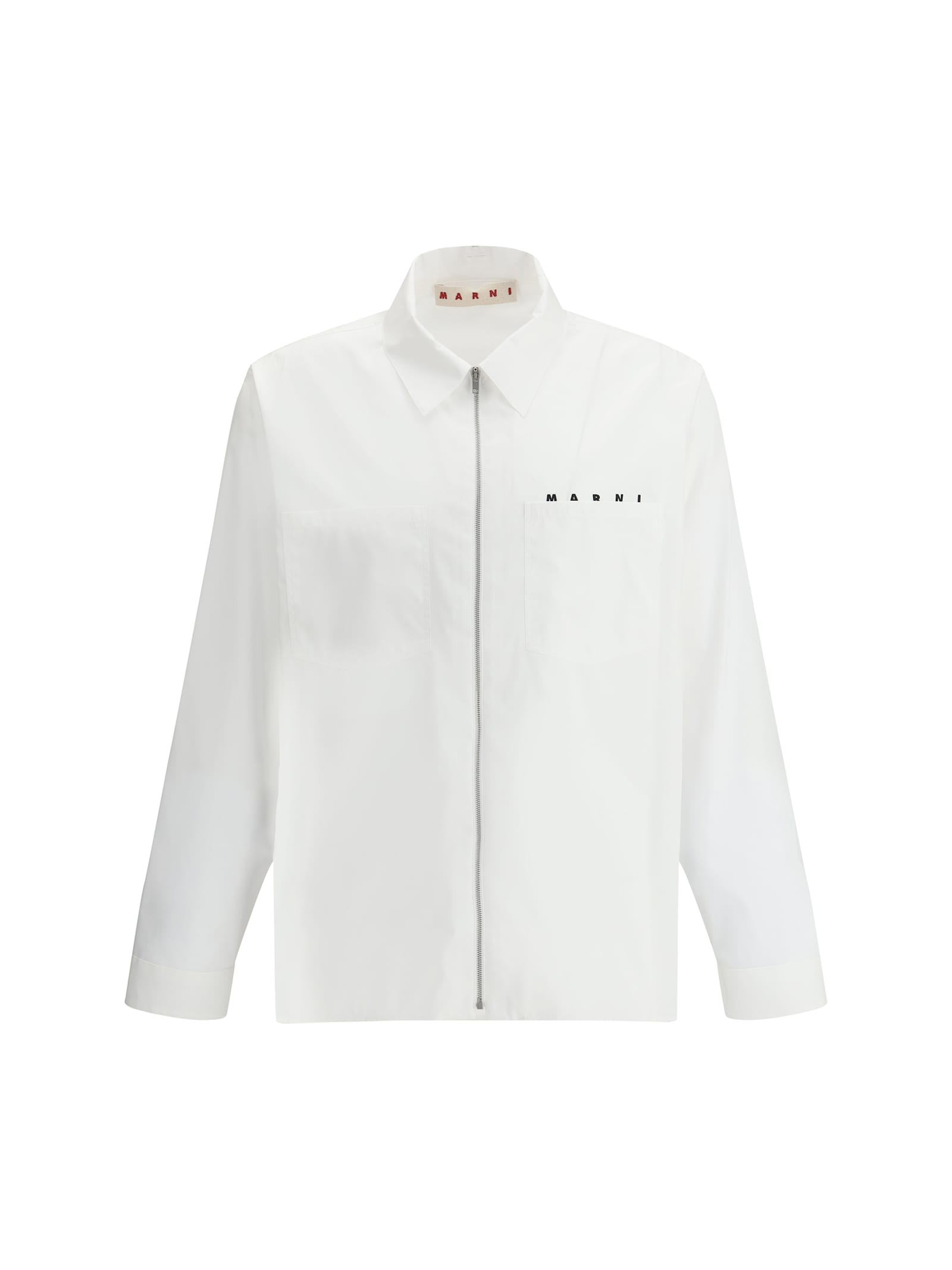Marni Zip Shirt In White