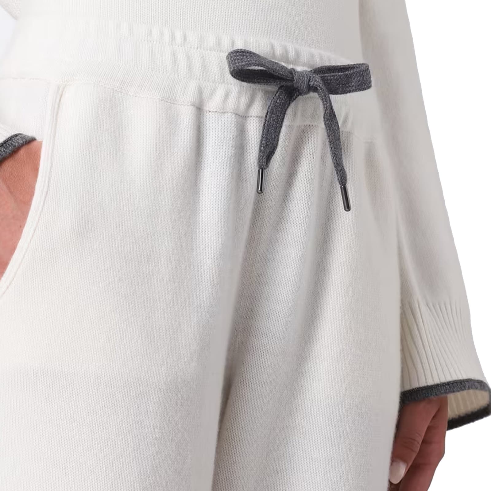 Shop Brunello Cucinelli Cashmere Jogging Pants In White