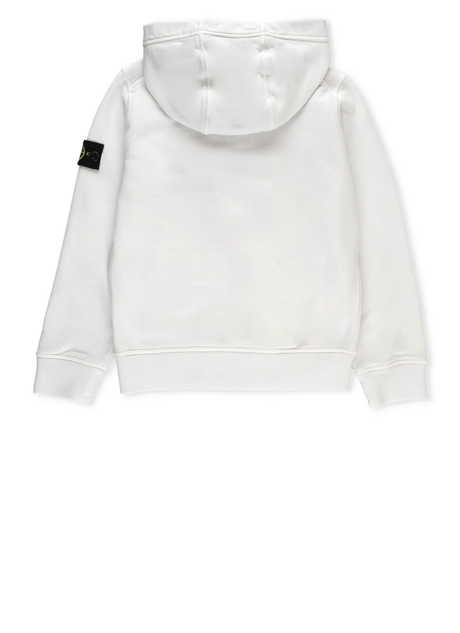 Shop Stone Island Junior Sweatshirt With Patch In Ivory