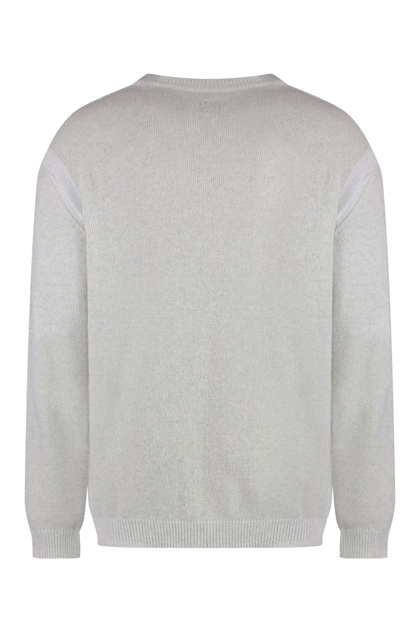 Shop C.p. Company Logo Crew-neck Sweater In Grey