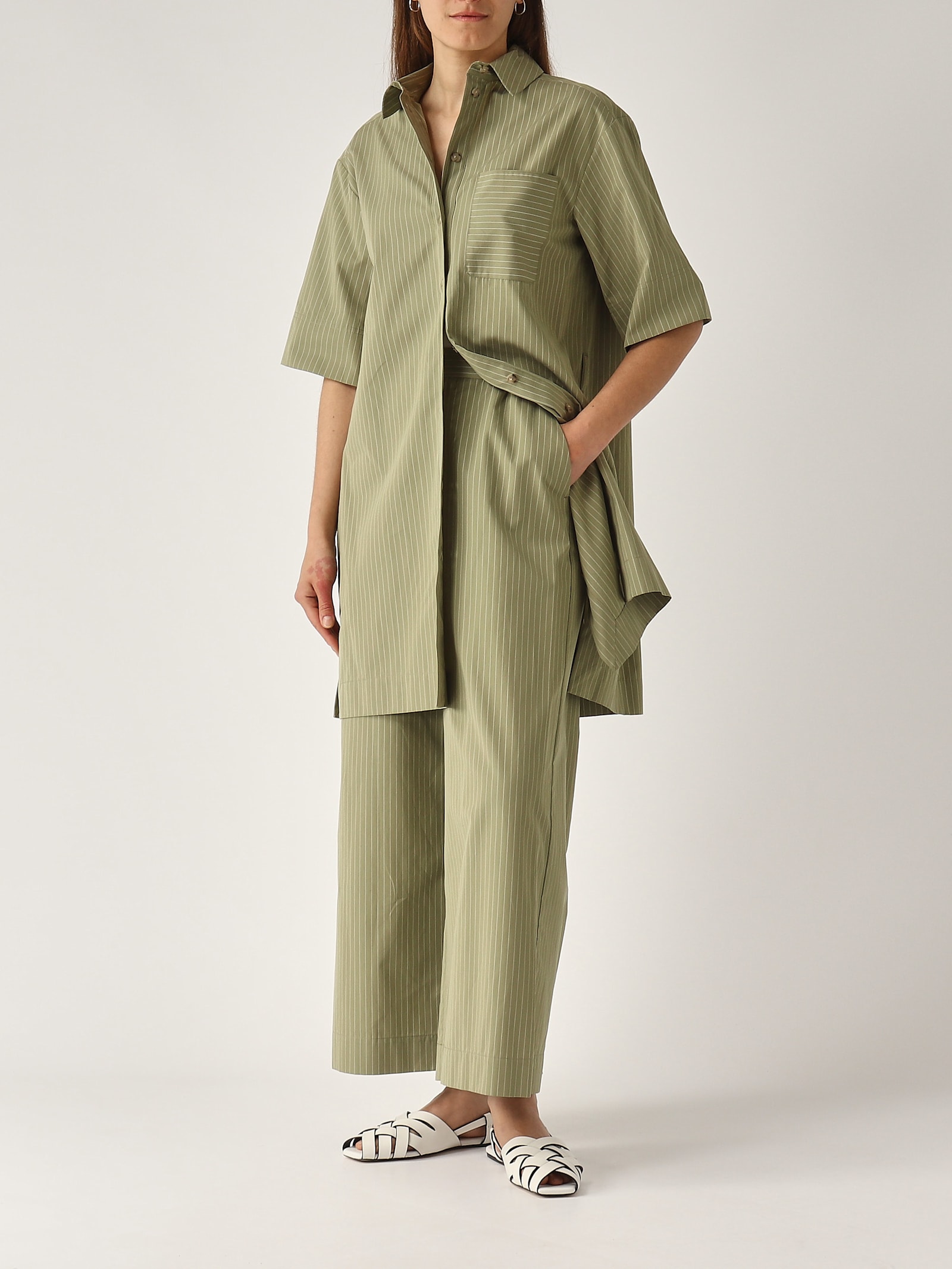 Max Mara Sospiro Blouse In Green