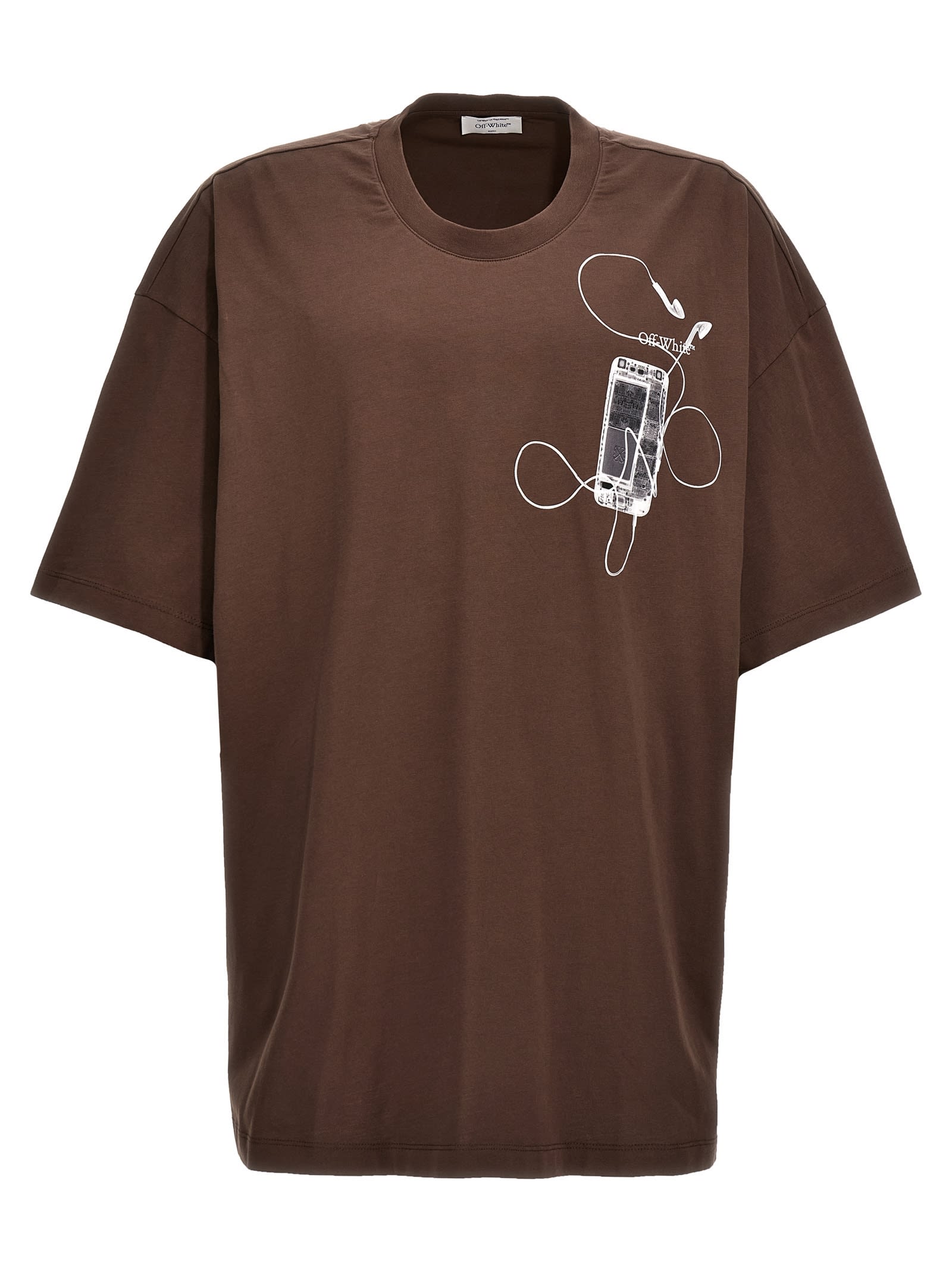 Shop Off-white Scan Arrow T-shirt In Brown