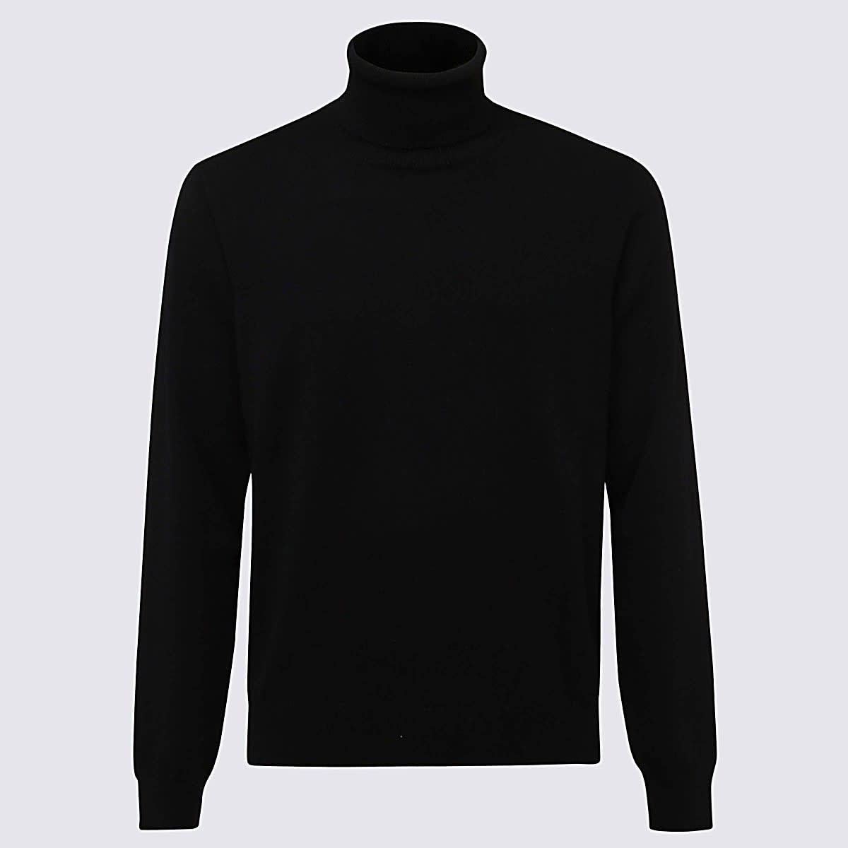 Black Wool Knitwear