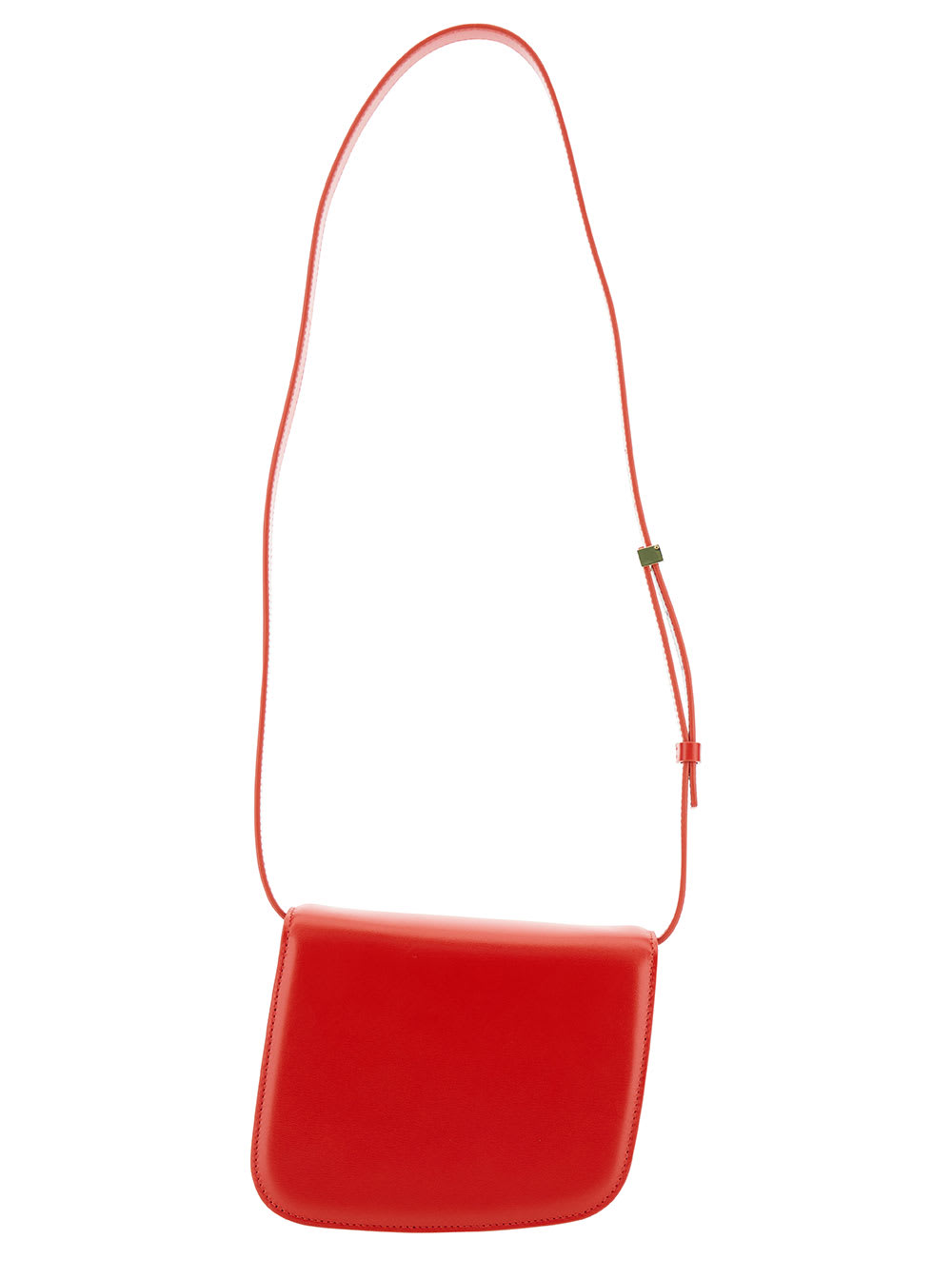 Shop Ferragamo Oyster Red Asymmetric Crossbody Bag With Logo Detail In Leather Woman