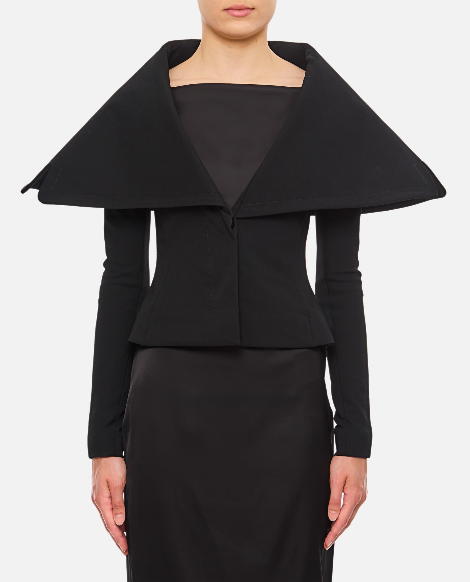 Shop Jacquemus La Veste Short Jacket In Black